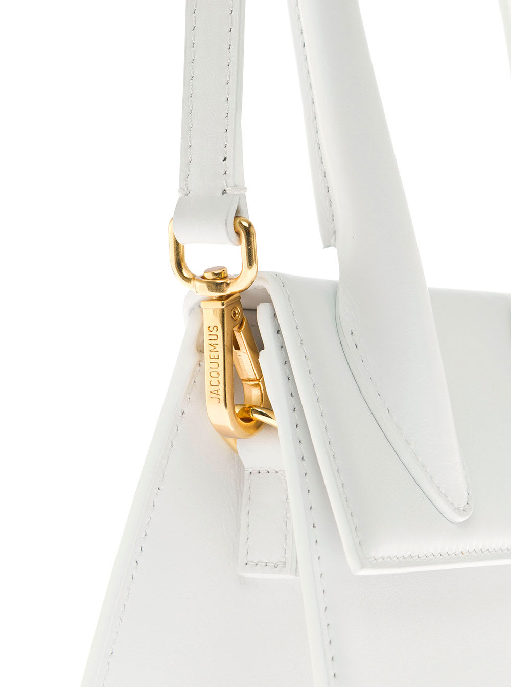 Shop Jacquemus Le Chiquito Moyen White Handbag In Leather Woman