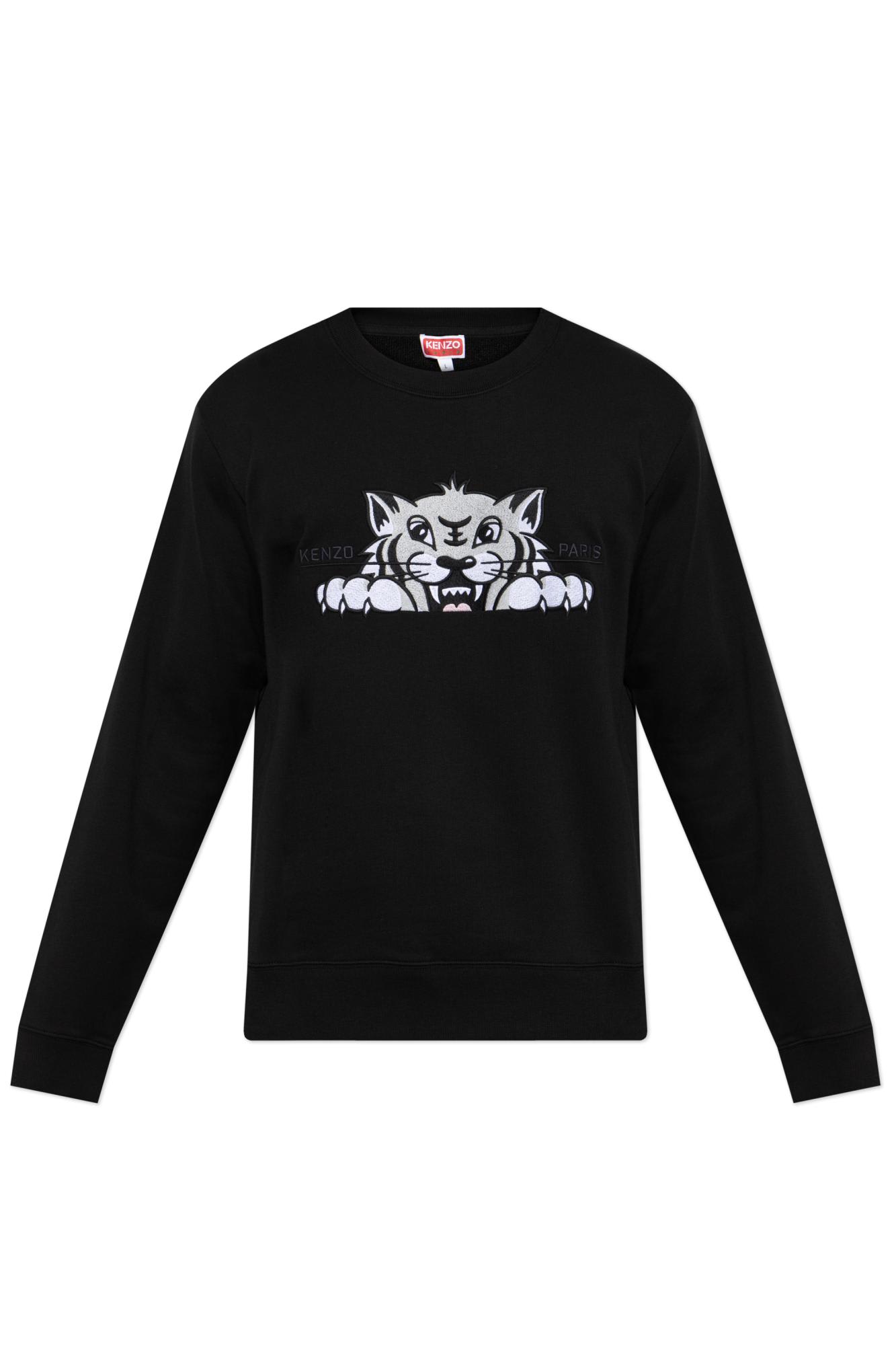 Kenzo Sweatshirt With A Distinctive Tiger Head In Black