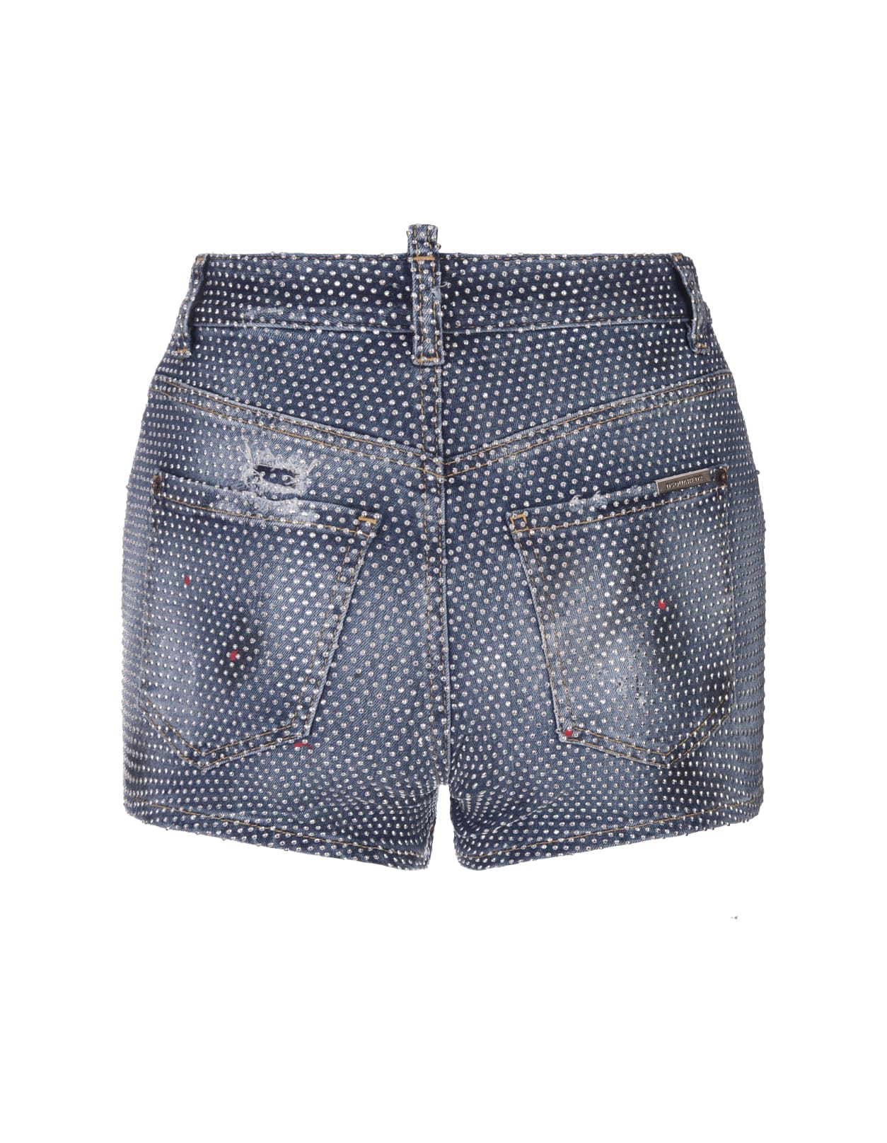 Shop Dsquared2 Hollywood Hot Pants In Blue