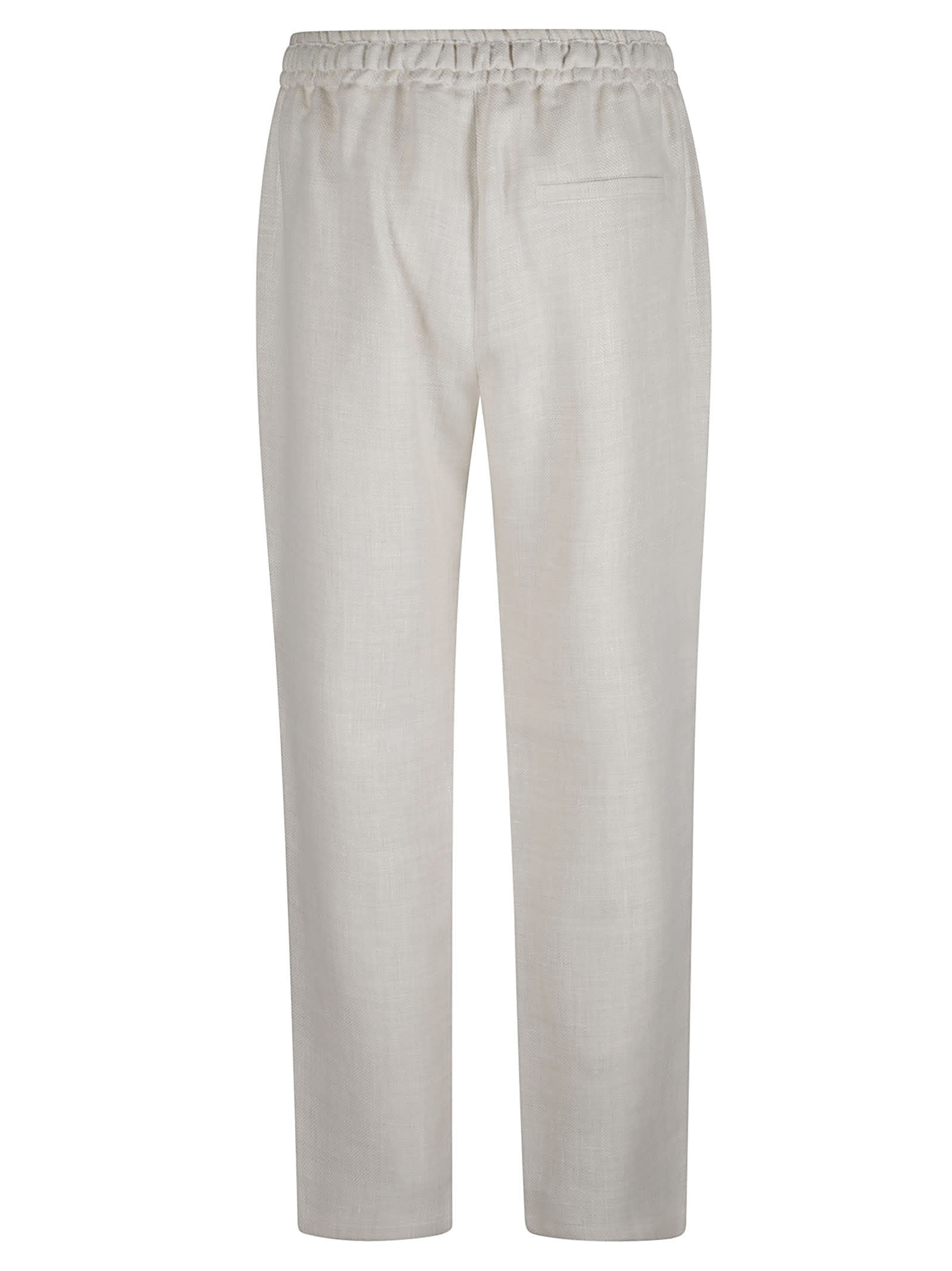 Shop Barba Napoli Drawstringed Trousers In Beige