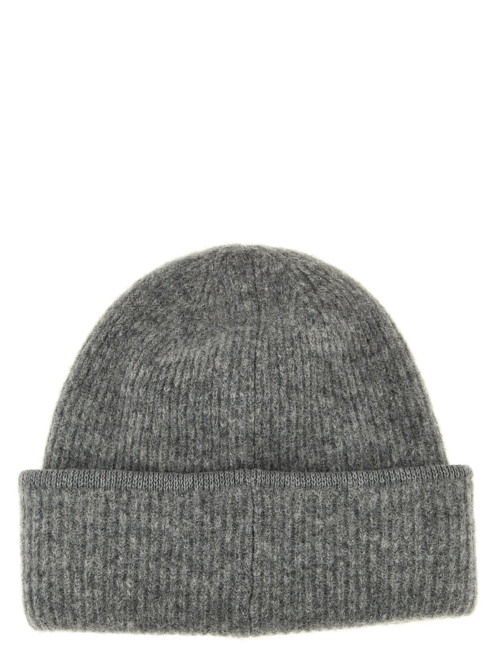 Shop Jacquemus Logo Beanie In Gray