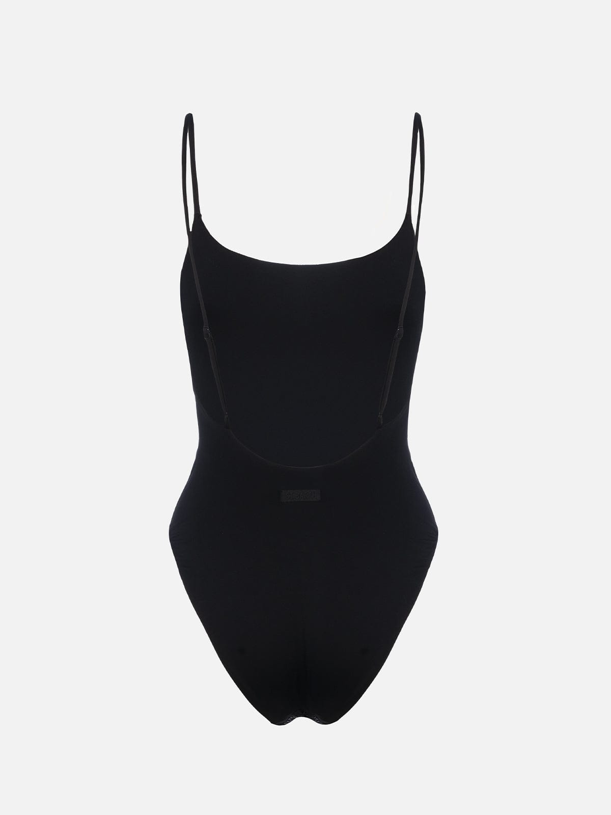 Shop Mc2 Saint Barth Woman Black One-piece Swimsuit Cecille With Rhinestones