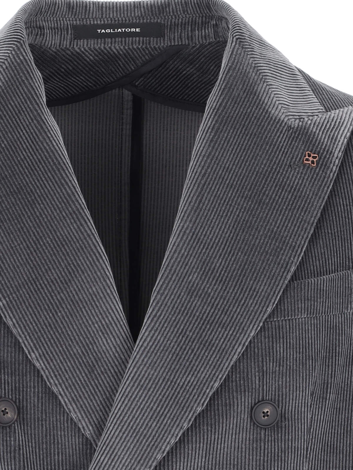 Tagliatore Casual Jacket With Back Vent And Front Pockets In Gray