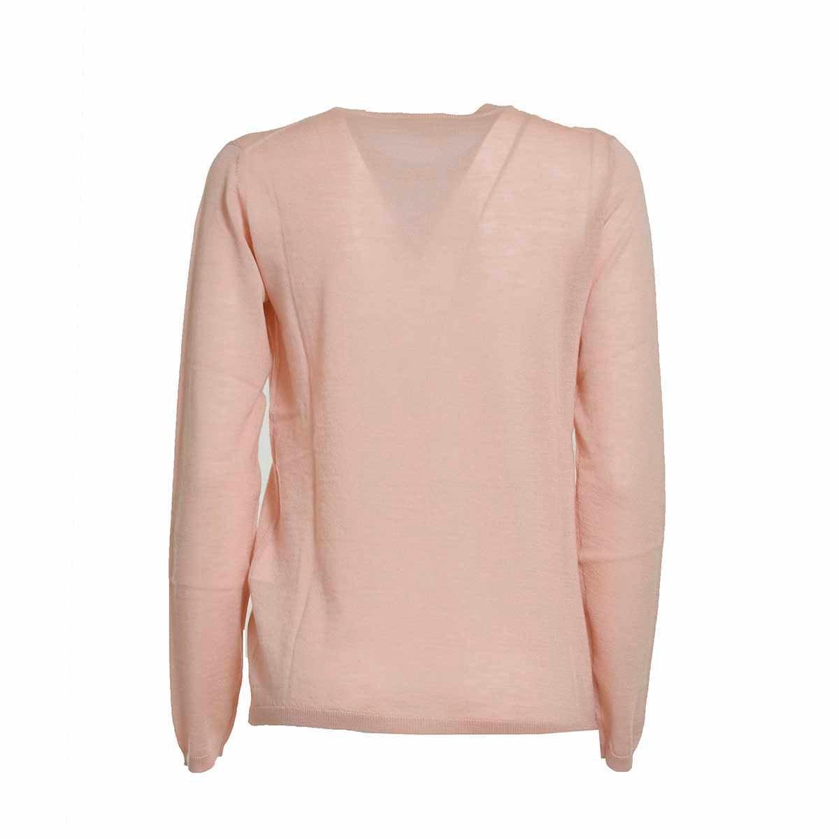 Shop Max Mara Classic Crewneck Sweater In Rosa