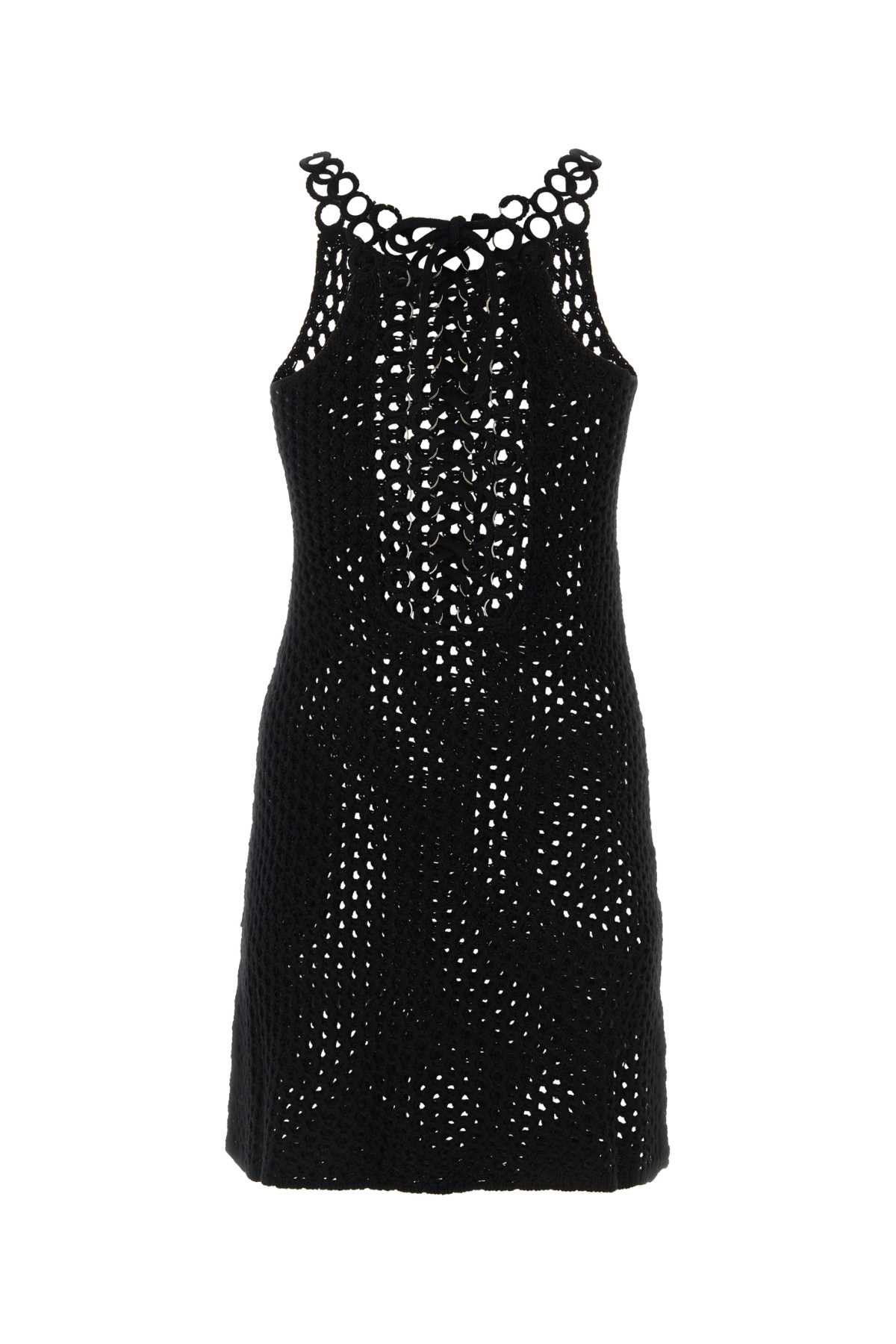 Shop Chloé Black Crochet Mini Dress