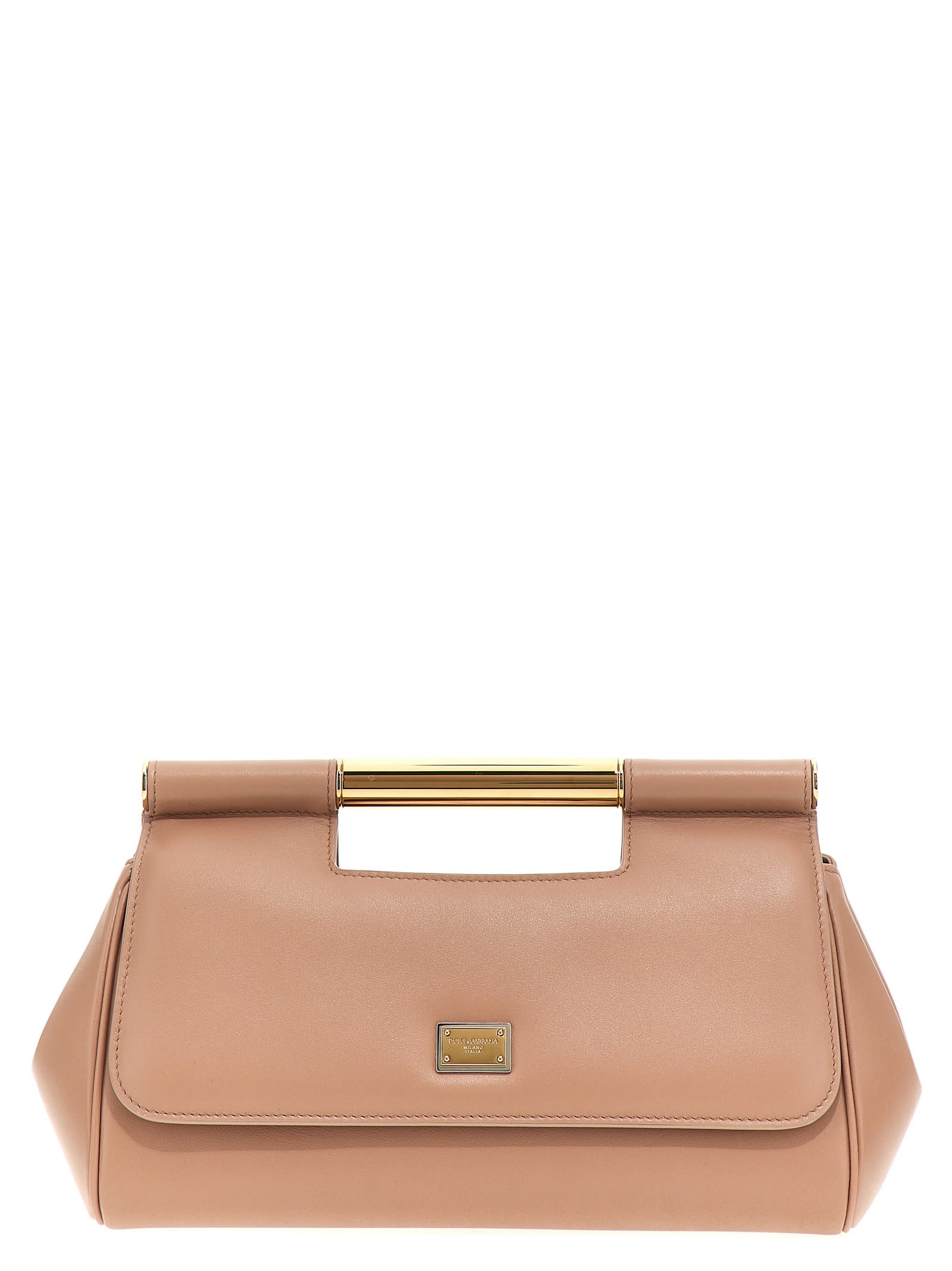 Shop Dolce & Gabbana Plonge Clutch In Beige