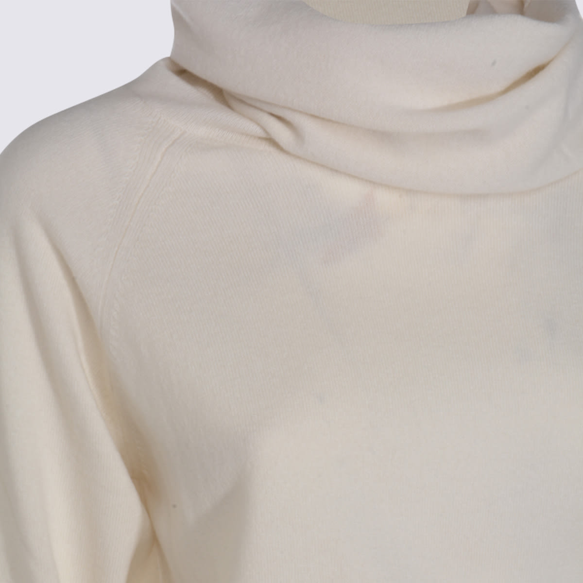 Malo Long Sleeve High Neck Knitwear Top In Gray