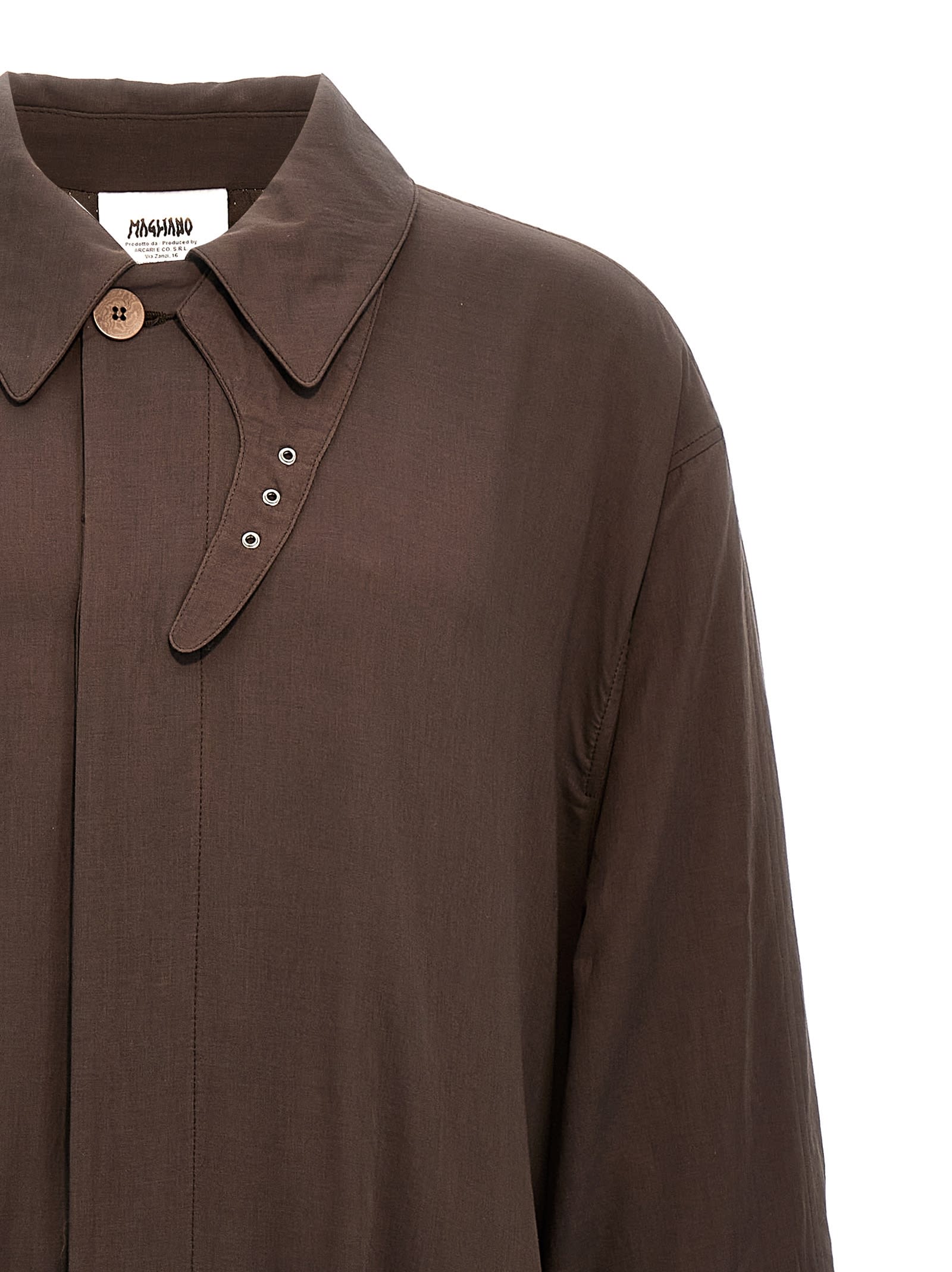 Magliano Sophisticated Waist Belted Coat In Brown