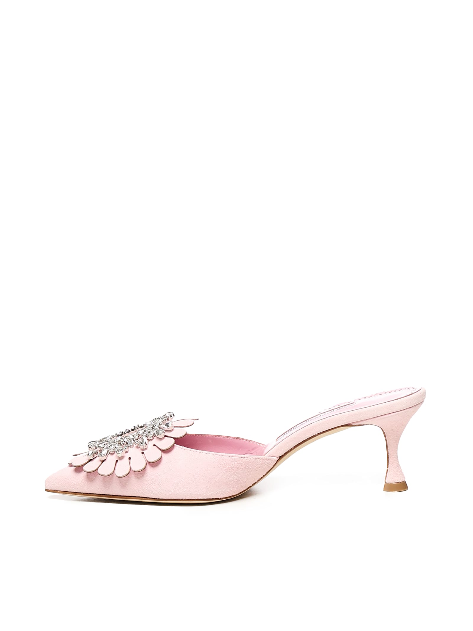 Manolo Blahnik Pointed High Heel Sandals In Pink