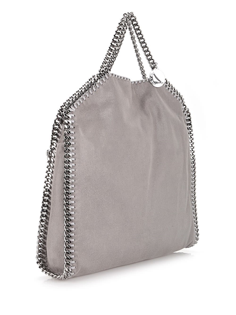Stella Mccartney Falabella Fold Over Tote Handbag In Grey