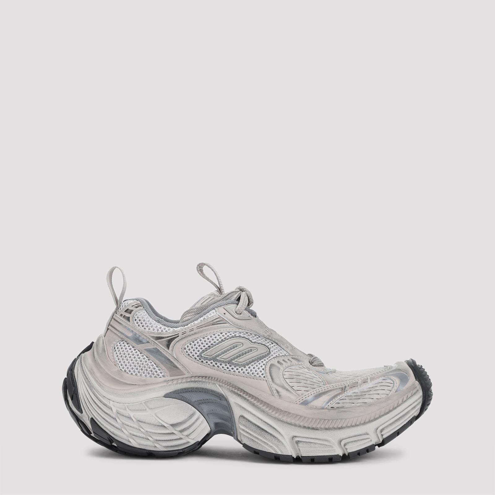 Balenciaga Taupe Mix Grey Black Sneakers In Gray