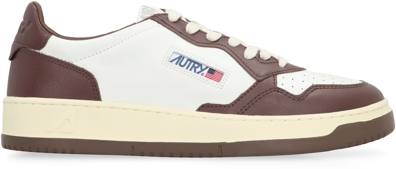 Shop Autry Medalist Leather Low-top Sneakers In White