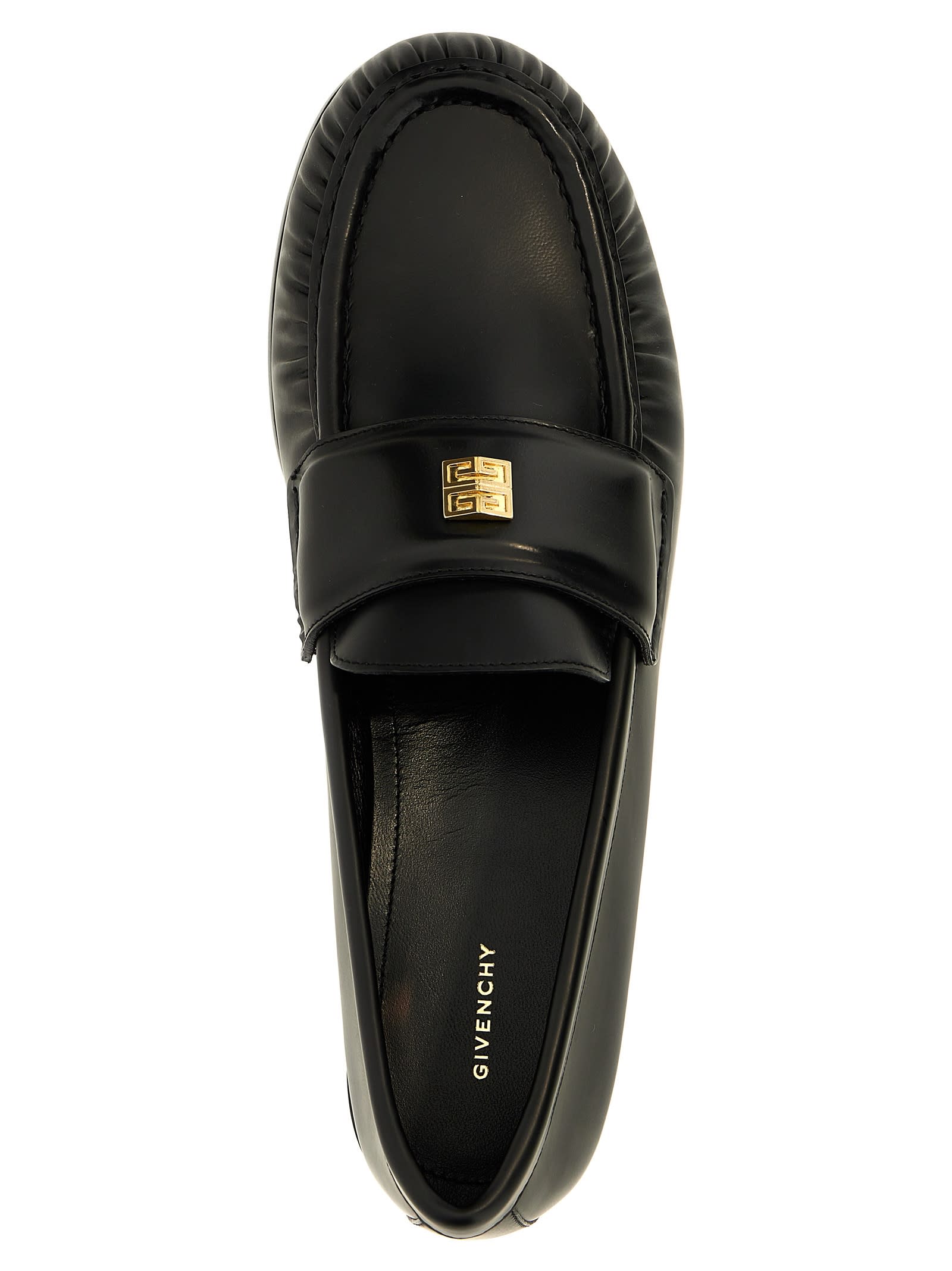 Shop Givenchy 4g Loafers In Black