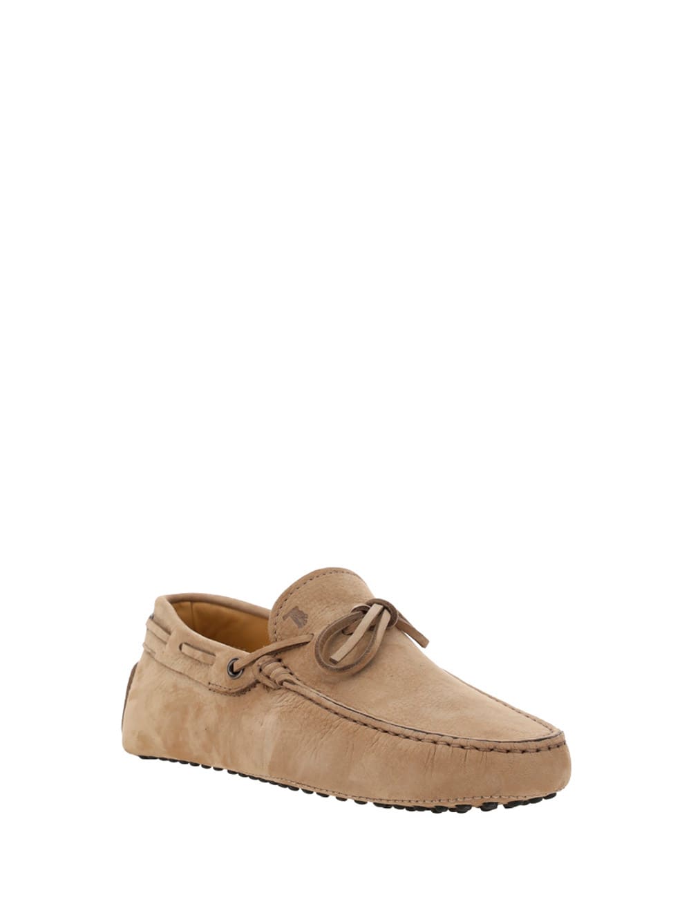 Tod's Gommino Loafers With Laces In Creta Chiaro