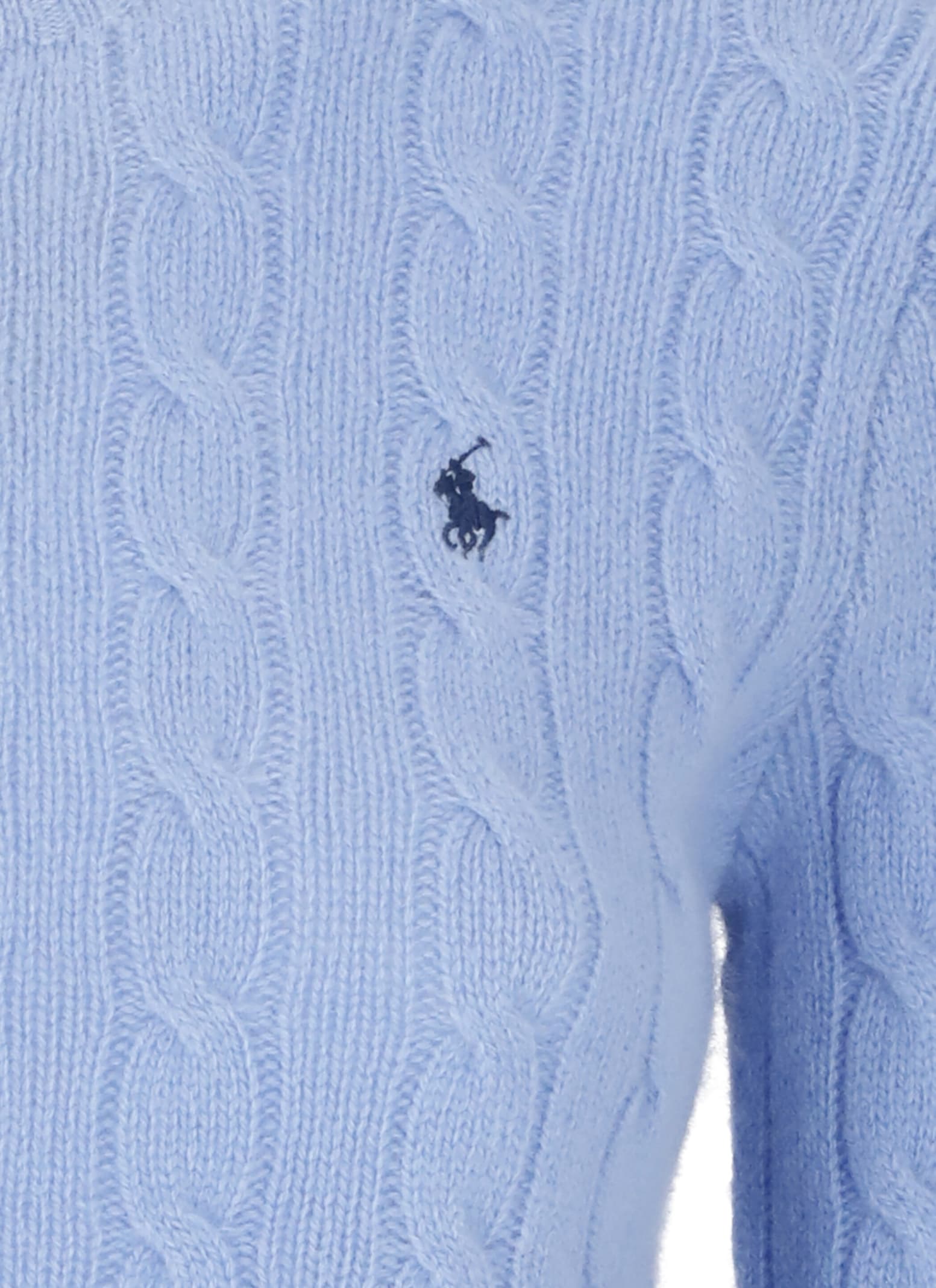 Shop Ralph Lauren Wool Sweater In Light Blue