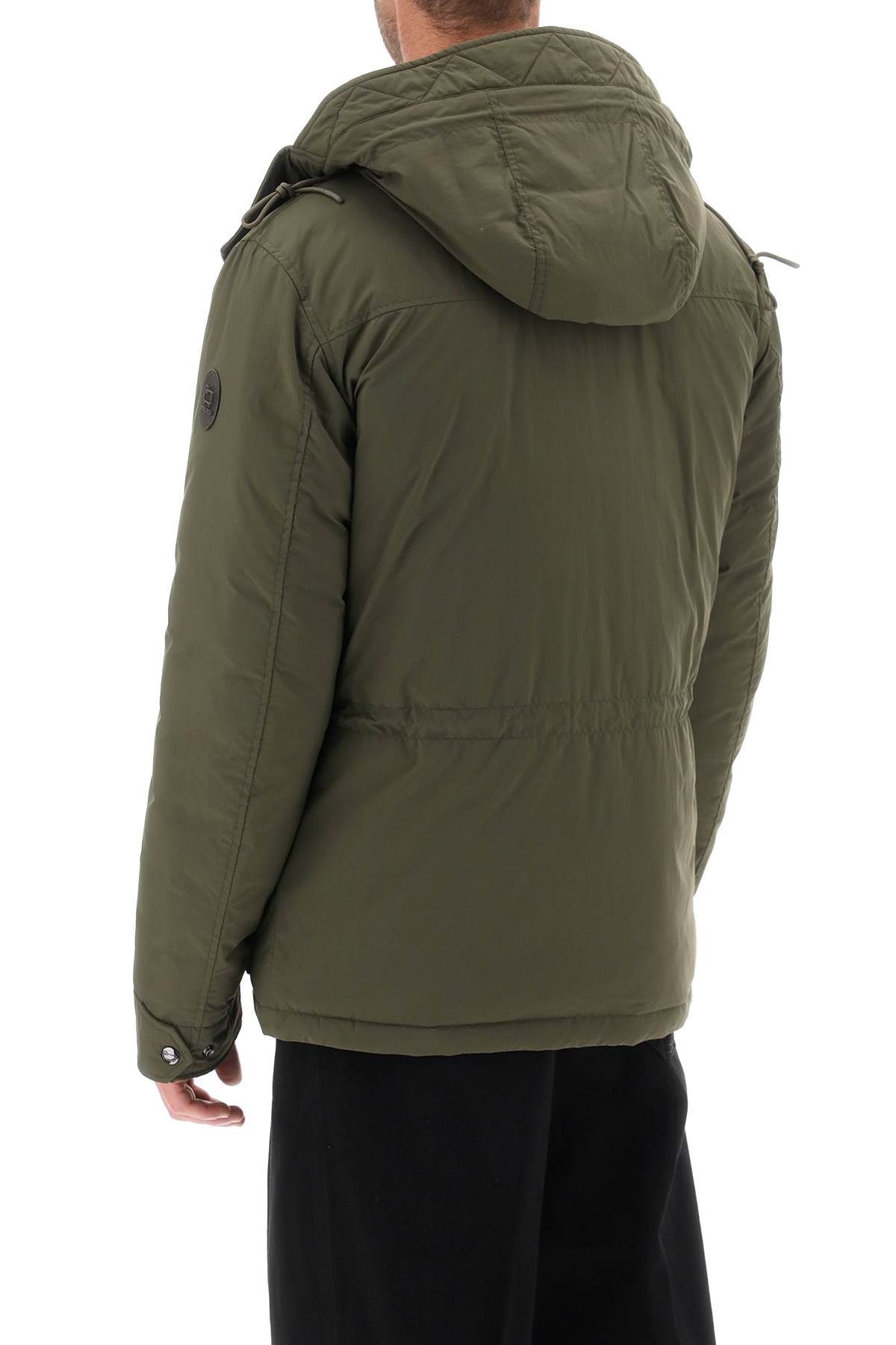 Shop Woolrich Aleutian Hooded Field Jacket In Dark Green
