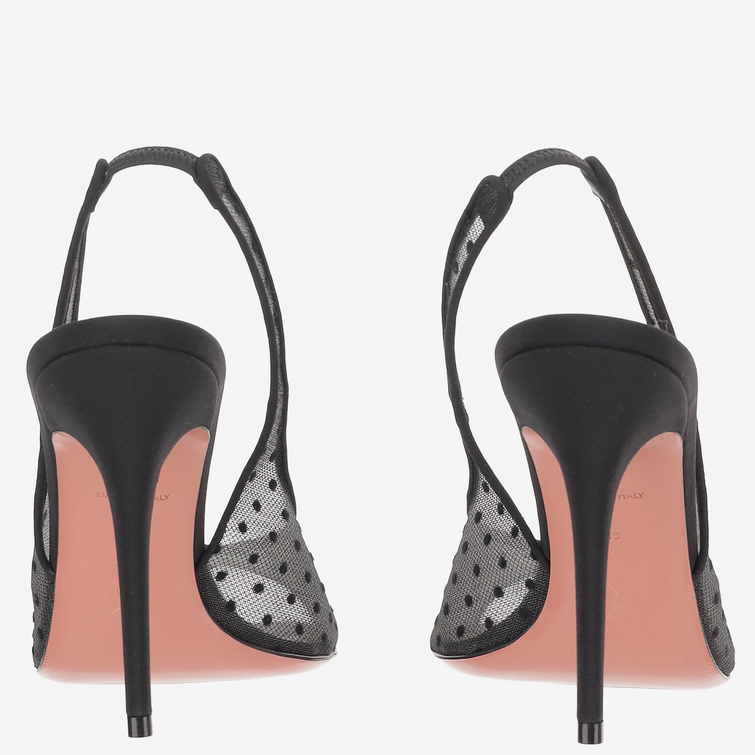 Amina Muaddi Kristina Fabric Slingback In Black