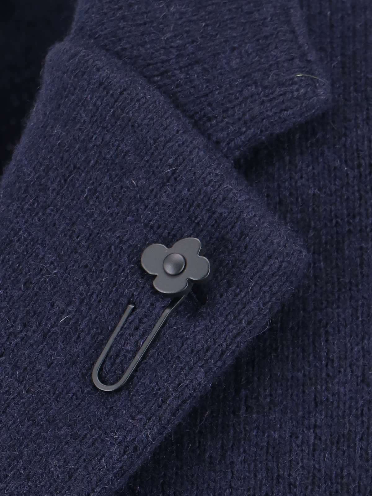 Lardini Tailored Jacket With Decorative Pin And Pockets In Blue
