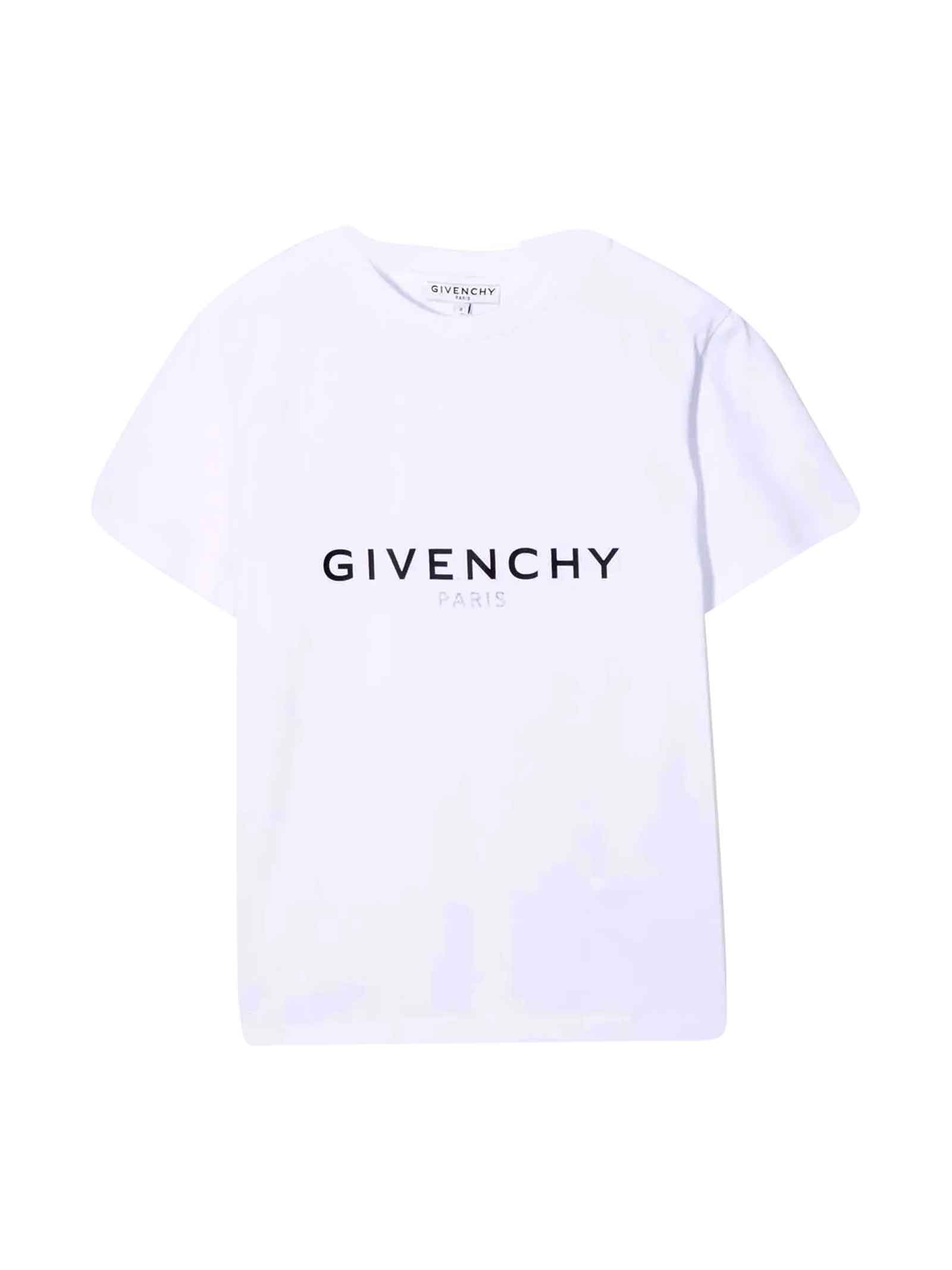 Givenchy White T-shirt With Black Logo