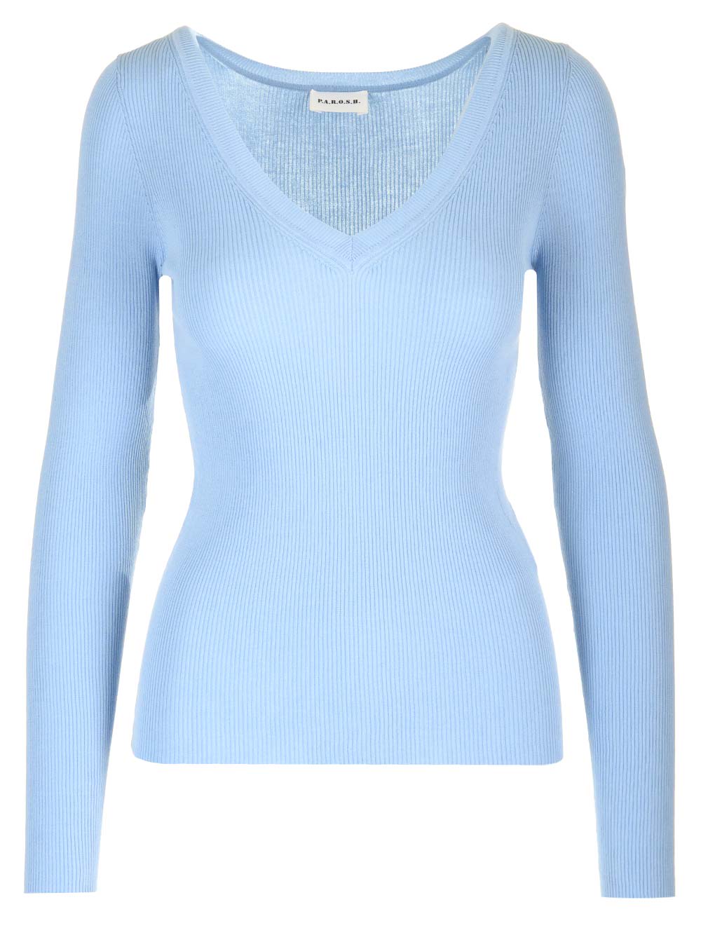 Shop P.a.r.o.s.h V-neck Sweater In Azzurro Polvere