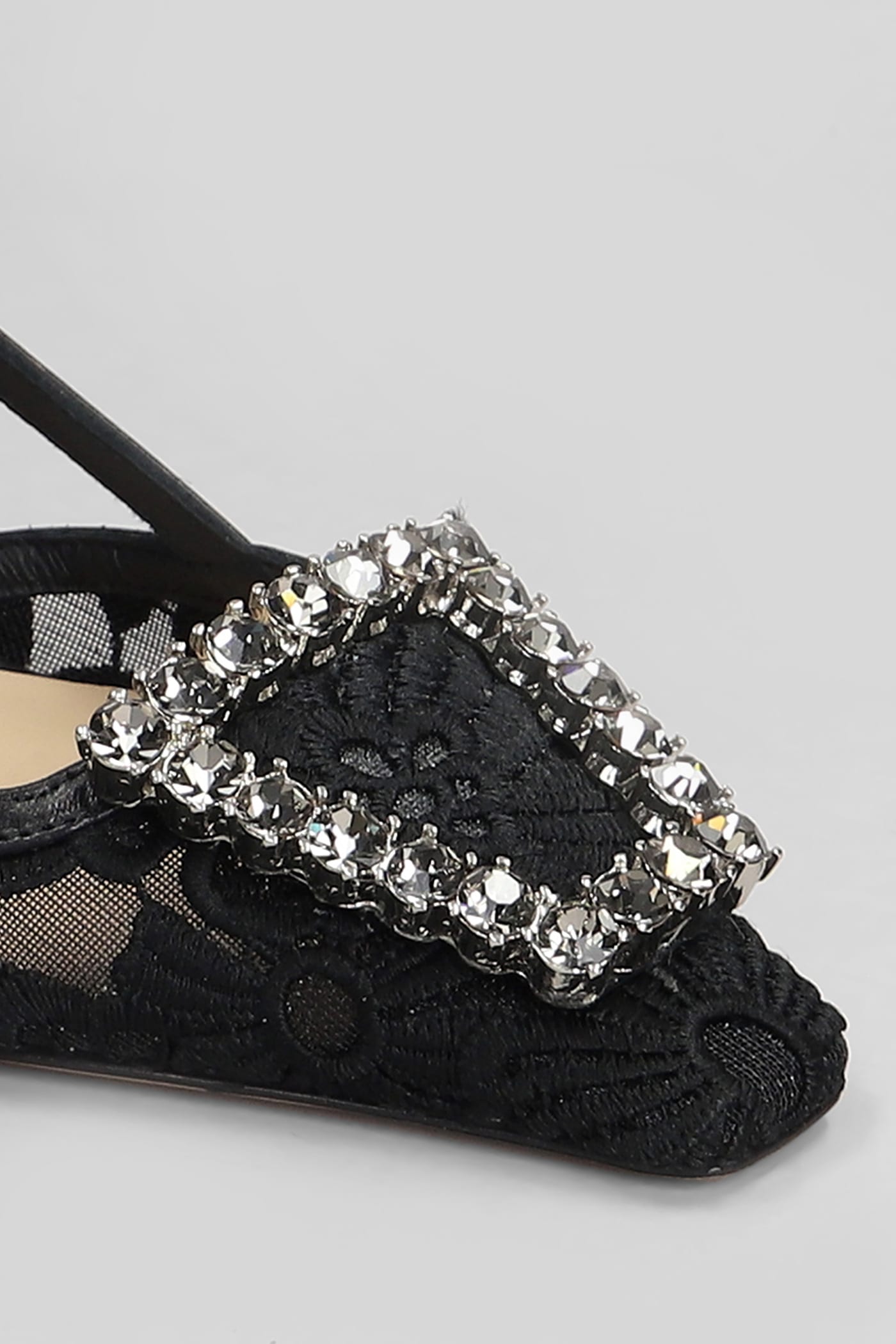 Roberto Festa Vittoria Pumps In Black Leather And Fabric In Black