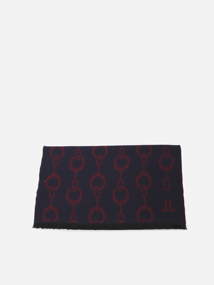 Lanvin Wool Scarf With All-over Inlay Logo