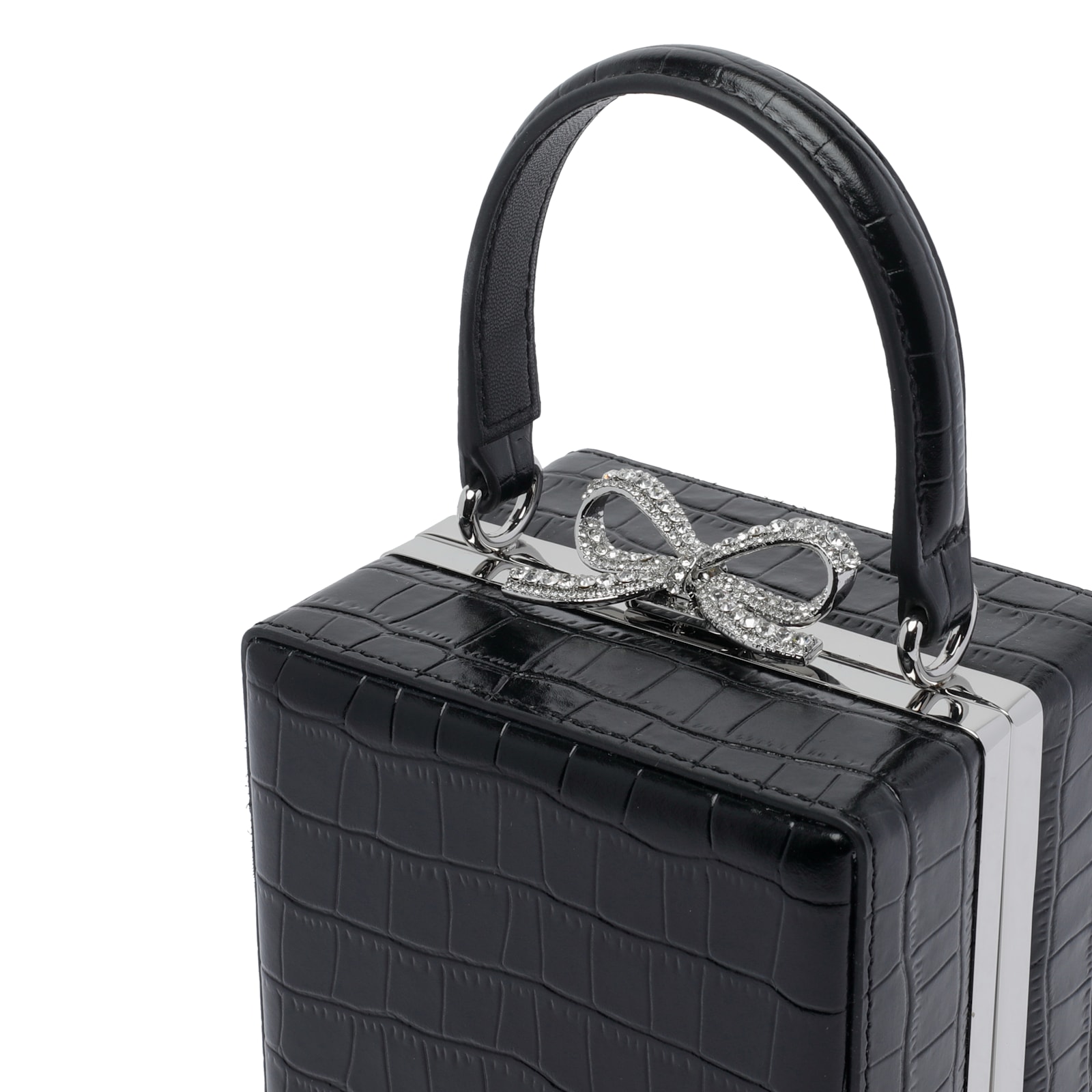 Self-portrait Self Portrait Micro Leather Handbag In Black