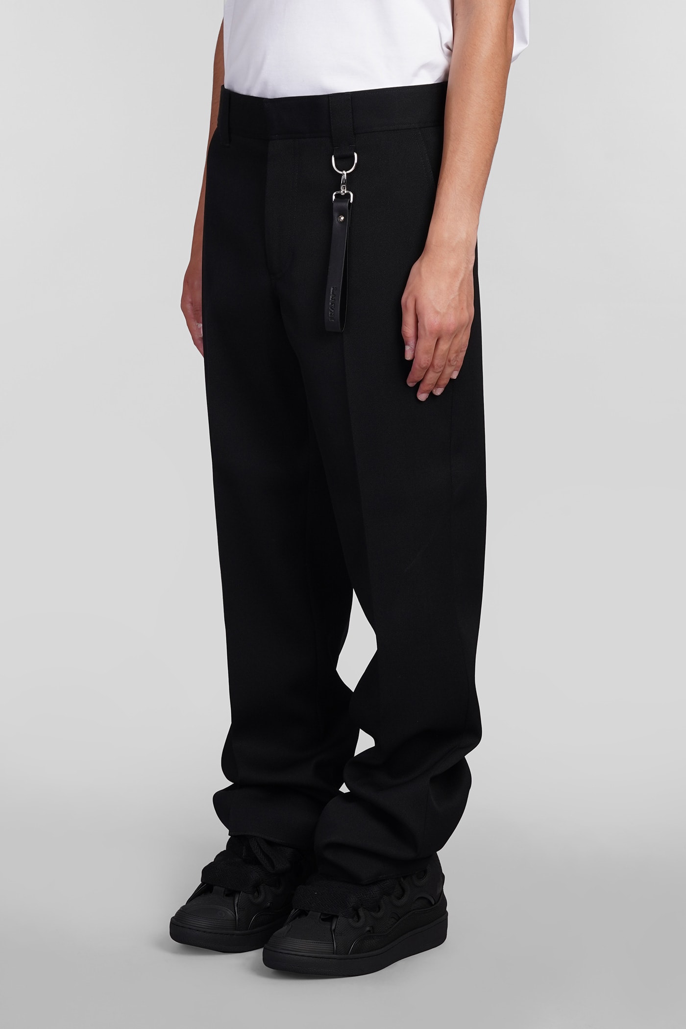 Shop Lanvin Pants In Black Wool