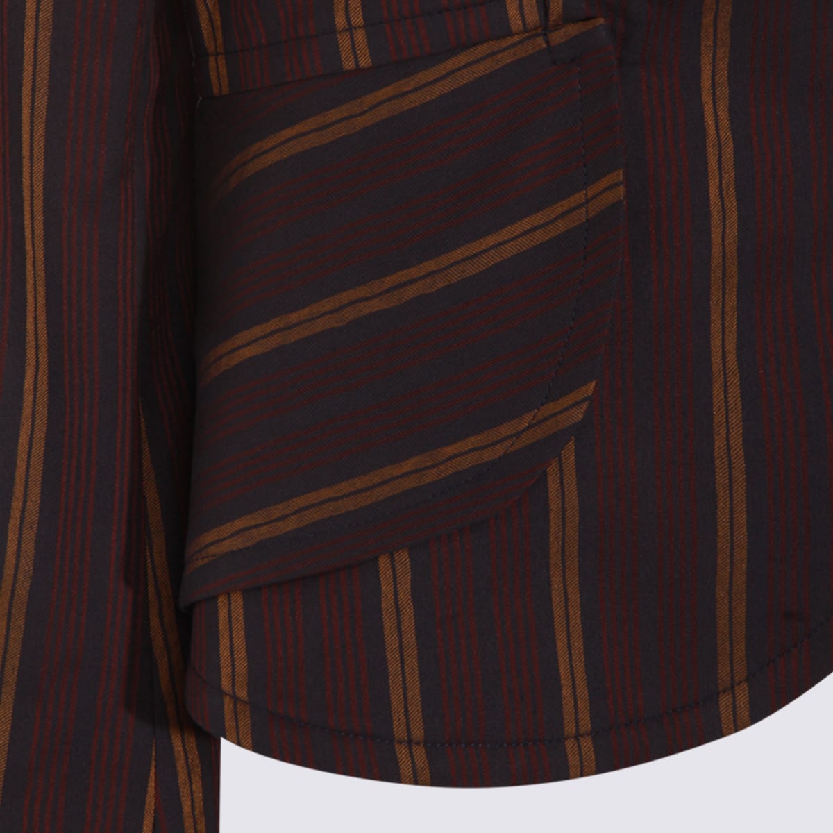 Vivienne Westwood Striped Blazer With Long Sleeves And Pockets In Brown