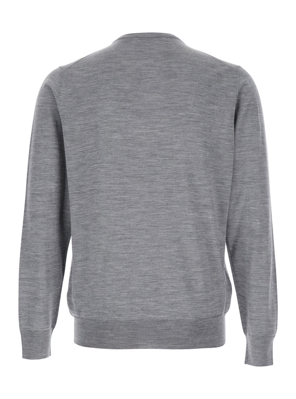 Lardini Knitted Crew-neck Jumper In Grey