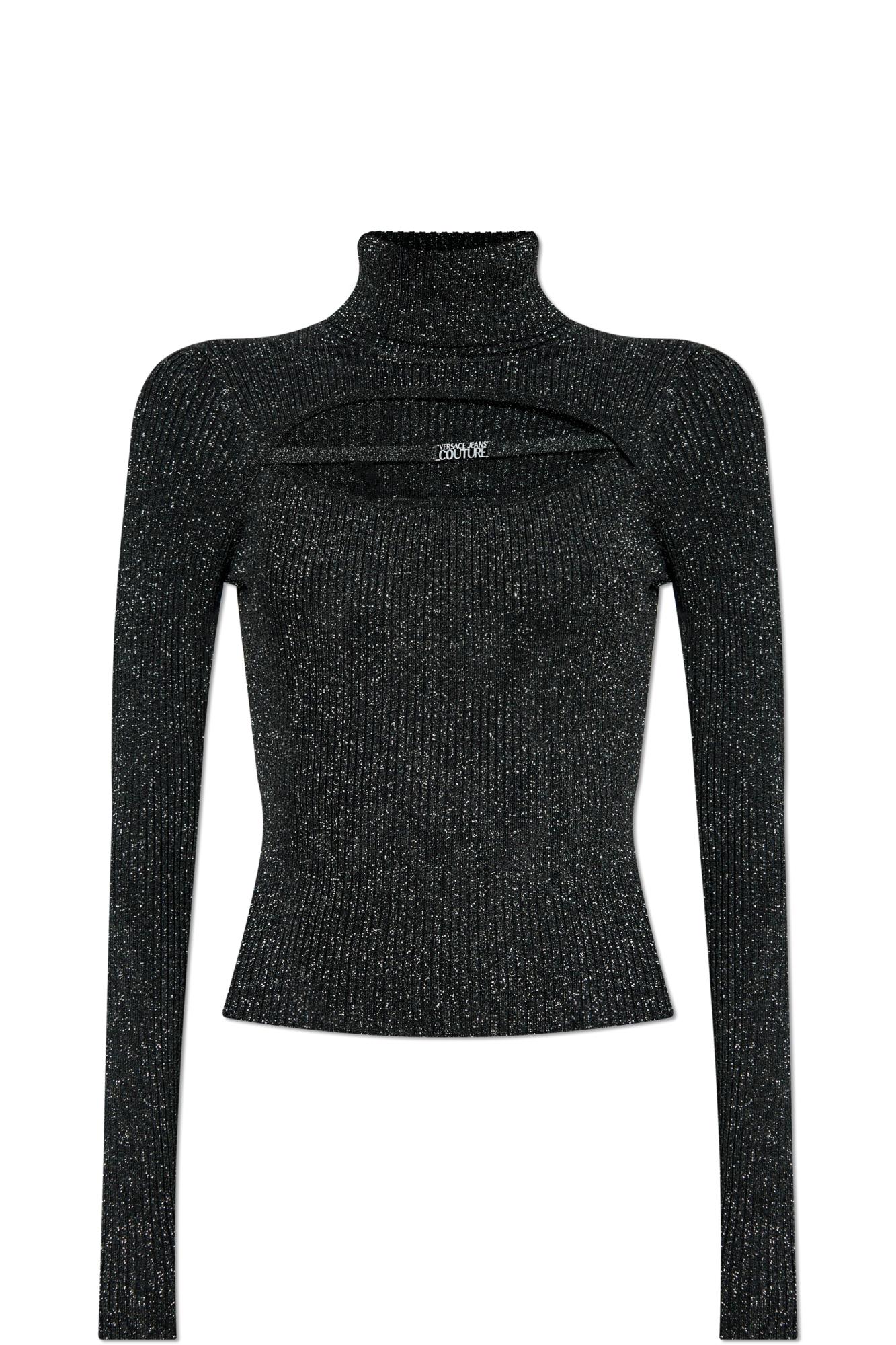 Versace Jeans Couture Lurex Jersey In Black