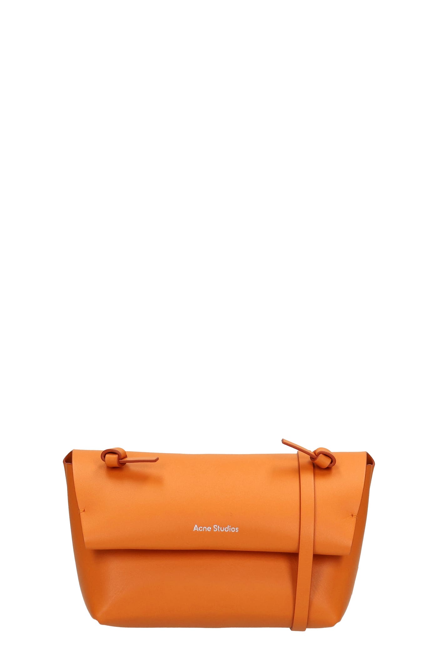 Acne Studios Alexandria Larg Shoulder Bag In Orange Leather