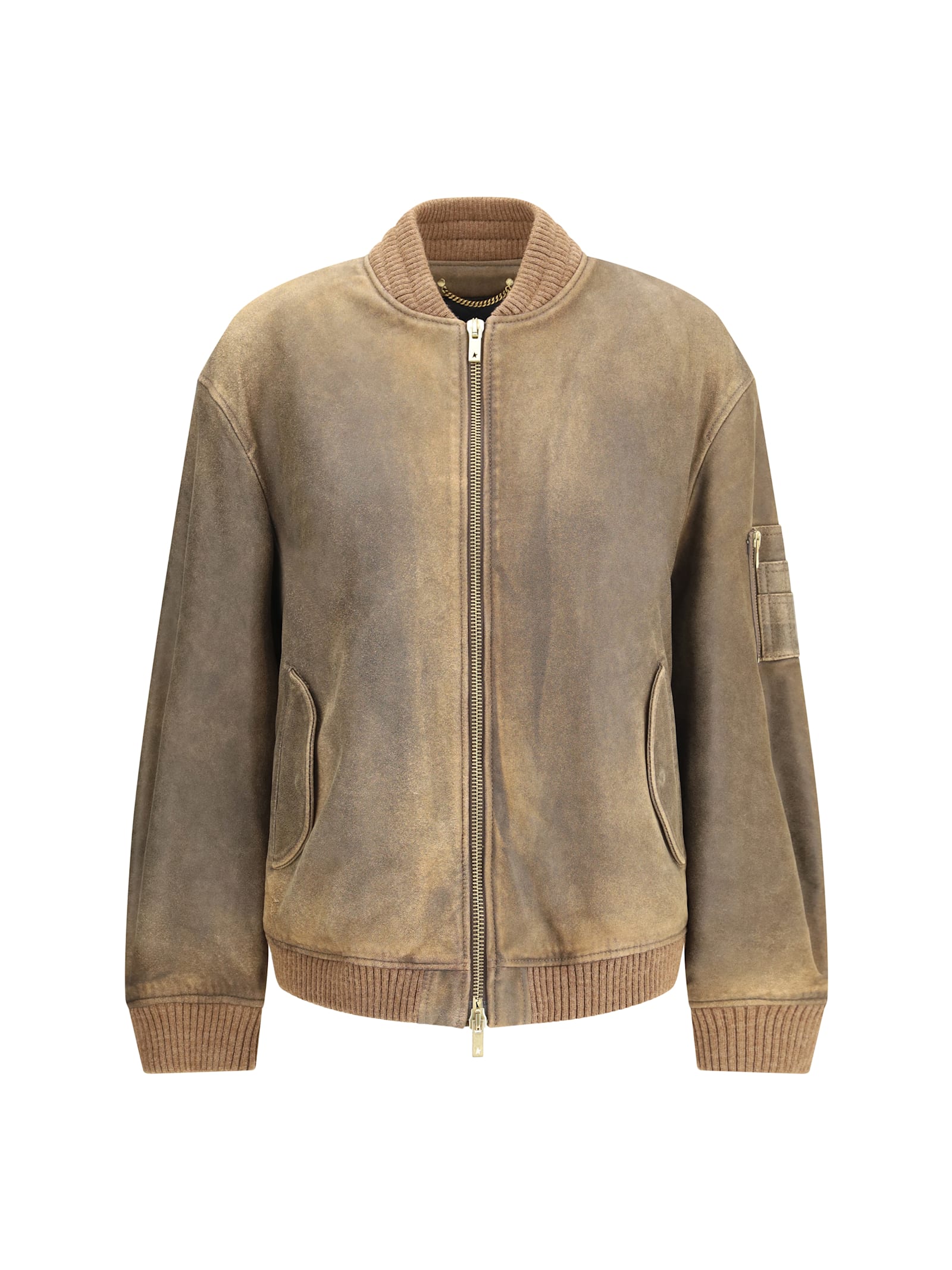 Golden Goose Women Journey Unisez Padded Leather Borber Orv In Green