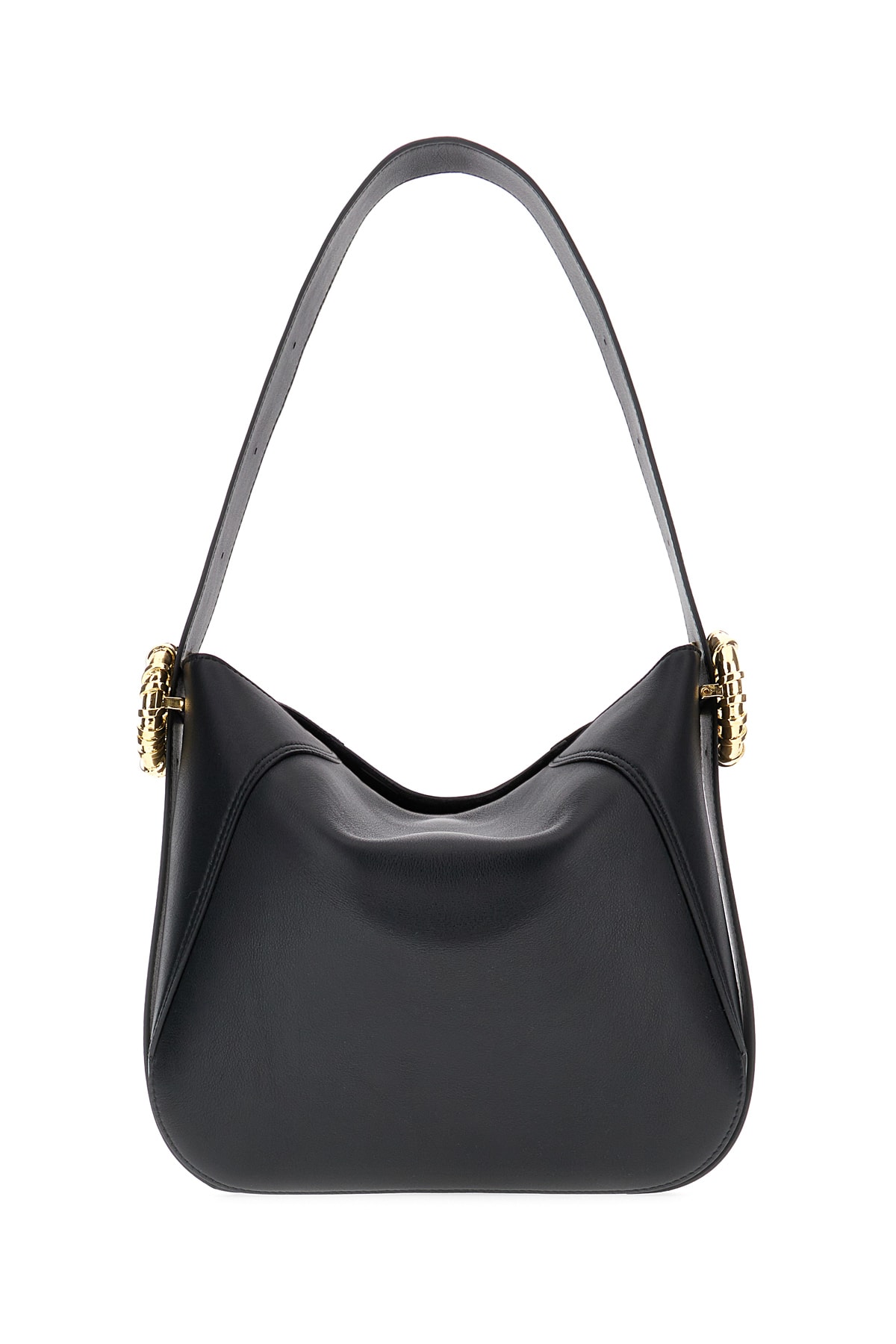 Shop Lanvin Black Leather Small-medium Melodie Shoulder Bag In 10