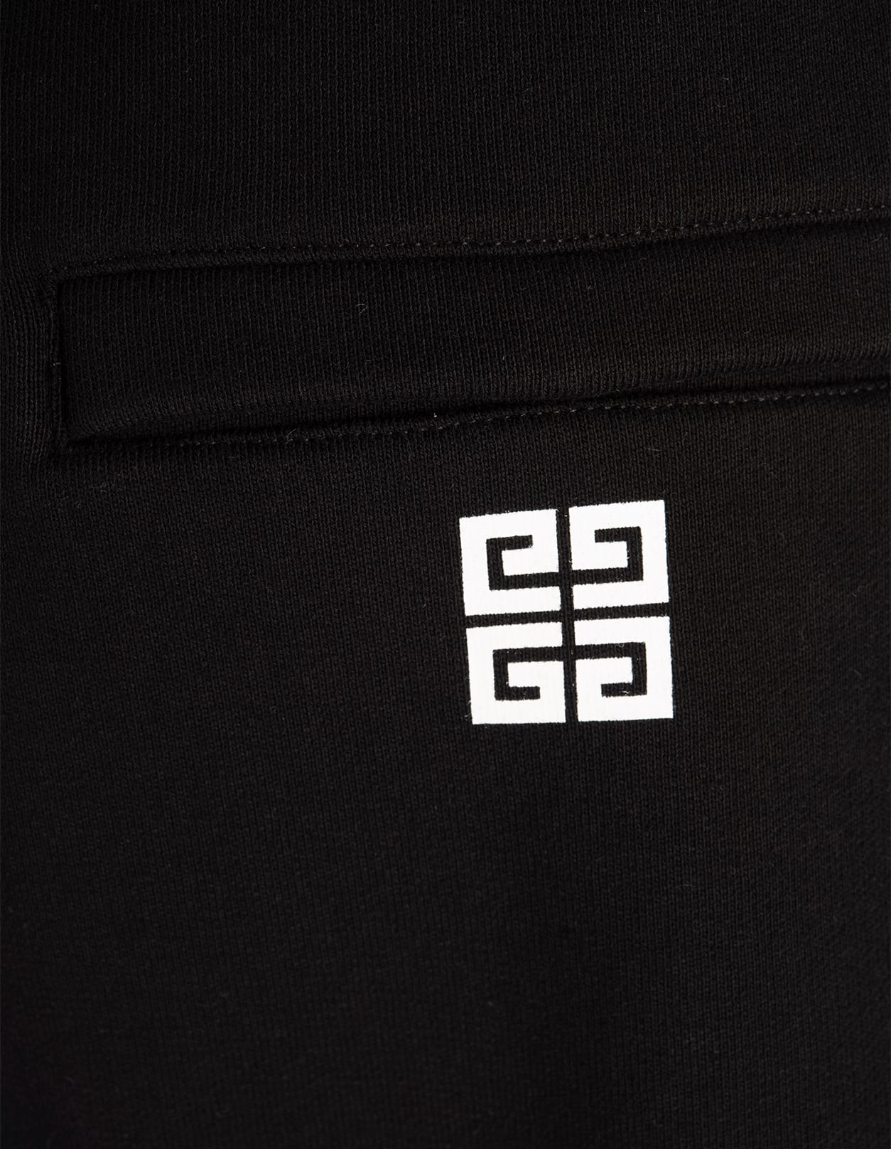 Shop Givenchy Black Bermuda Shorts With Contrasting Logo