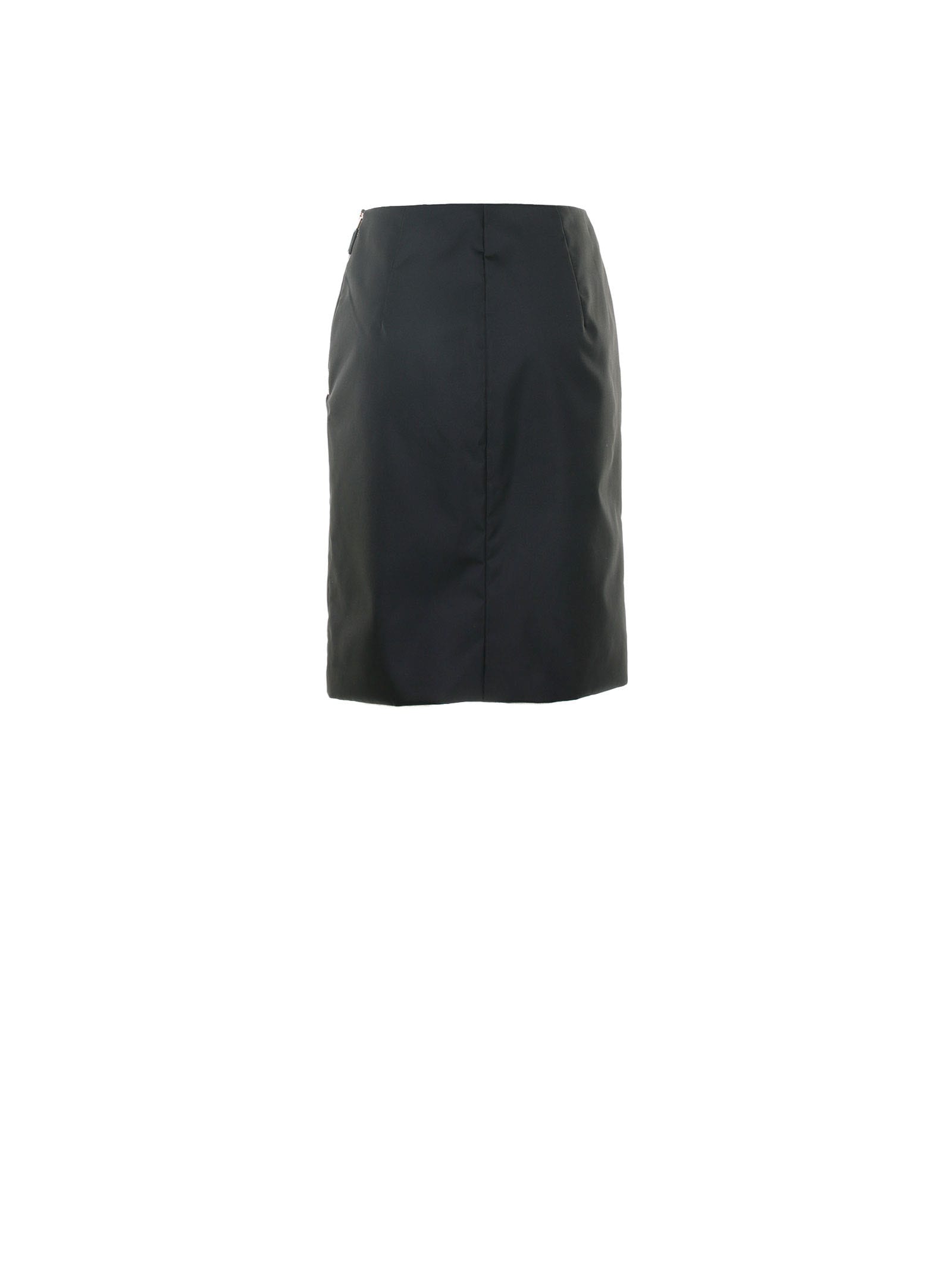 Shop Prada Re-nylon Pencil Skirt In Black