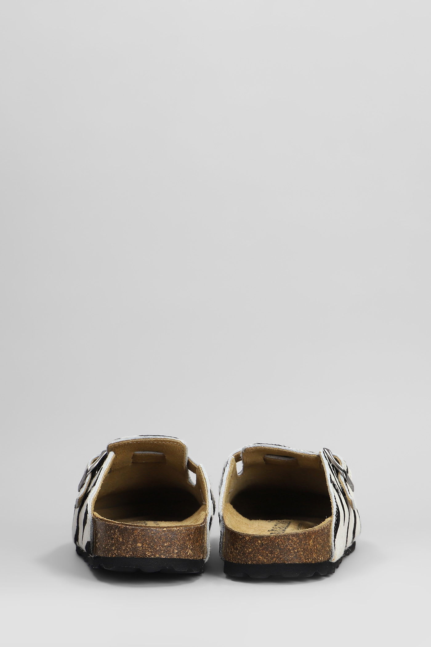 CUBANAS MARIA SLIPPER-MULE IN WHITE PONY SKIN