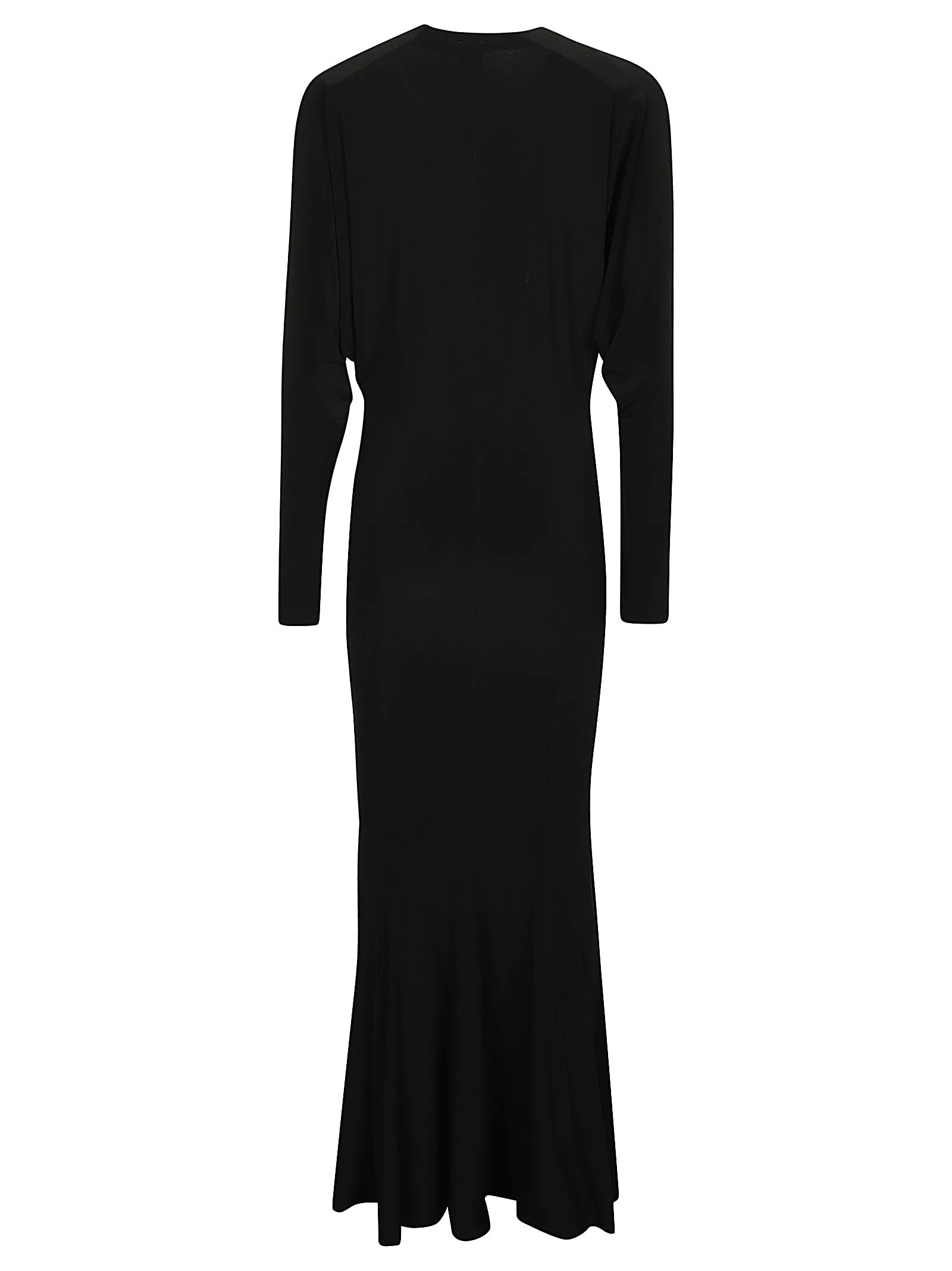Norma Kamali Scoop Neckline Maxi Dress In Black