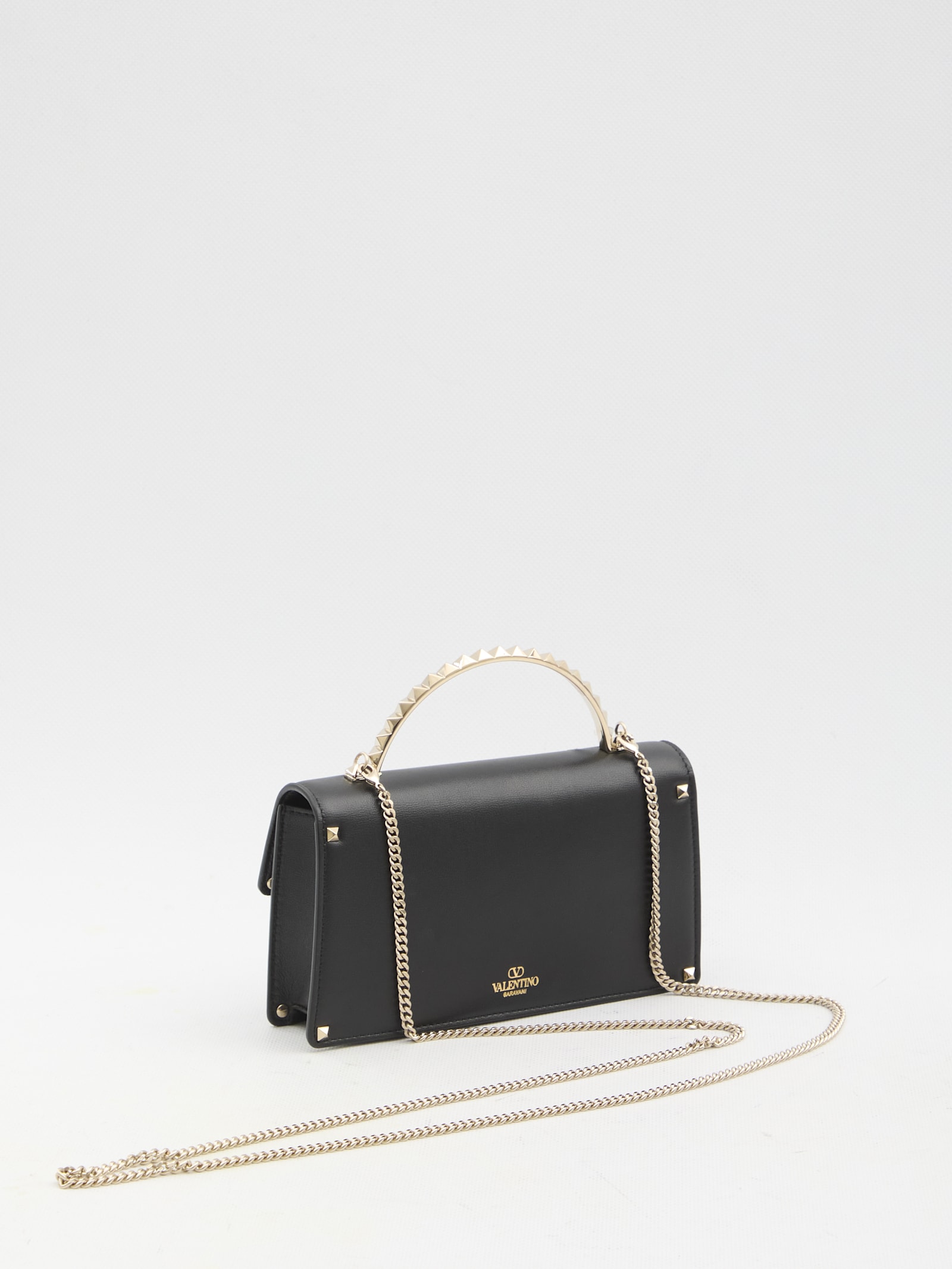 Shop Valentino Rockstud Mini Bag In Black