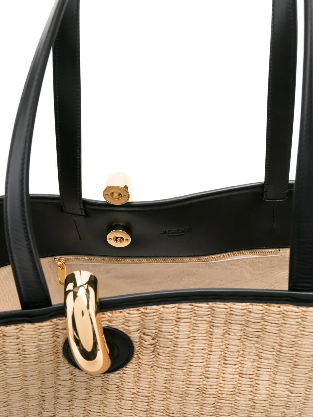 Jacquemus Le Bambola Bag In Fy Natural Black