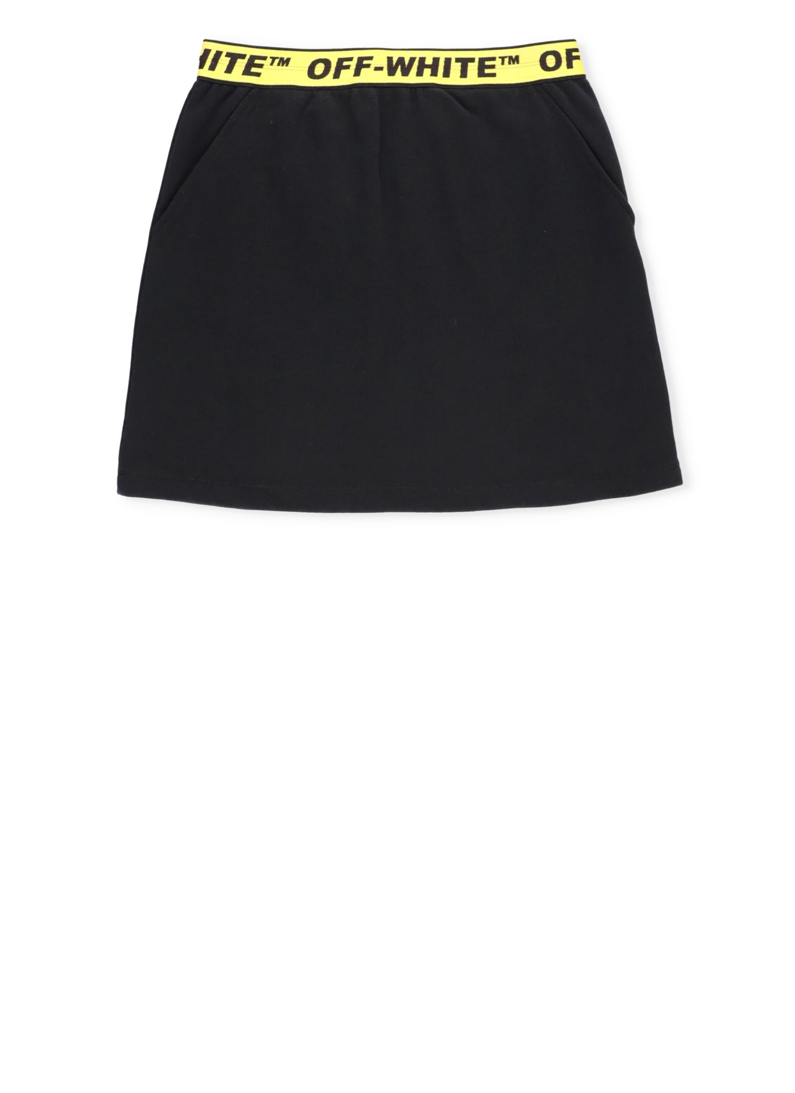 OFF-WHITE SKIRT WITH INDUSTRIAL LOGO