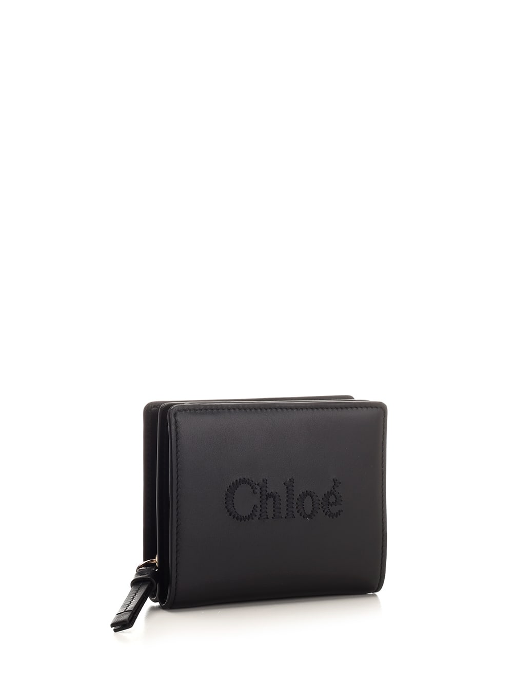 Shop Chloé Sense Compact Wallet In Black