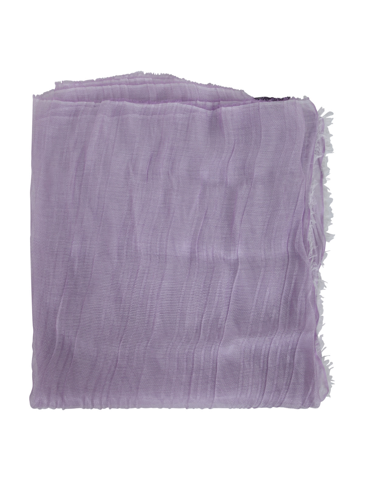 Emporio Armani Lurex Pleated Stole In Lilac