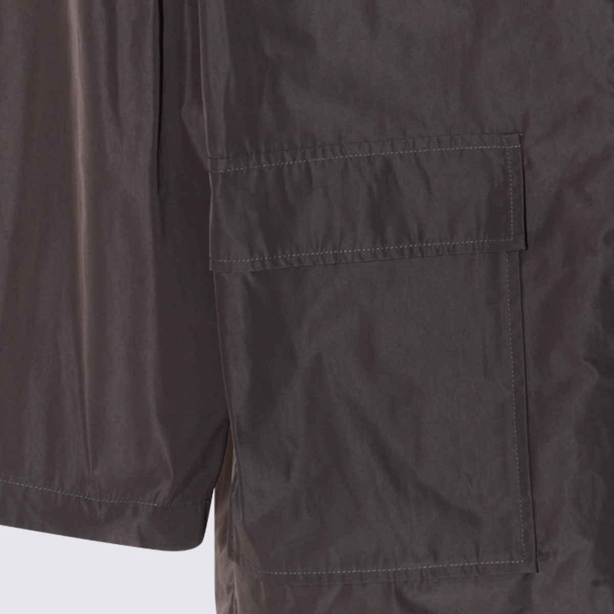 Thom Browne Dark Grey Coat In Black