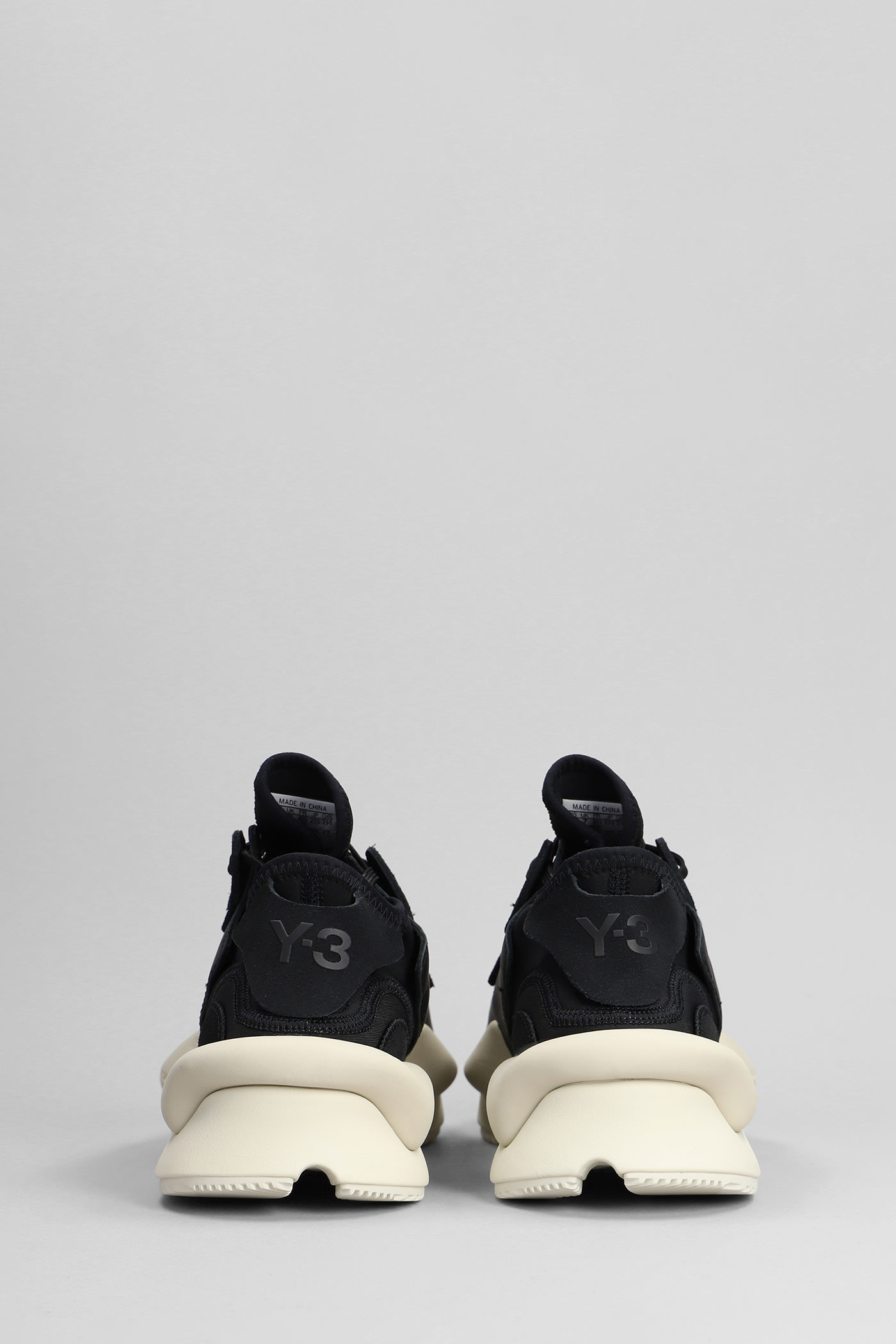 Shop Y-3 Kaiwa Sneakers In Black Leather