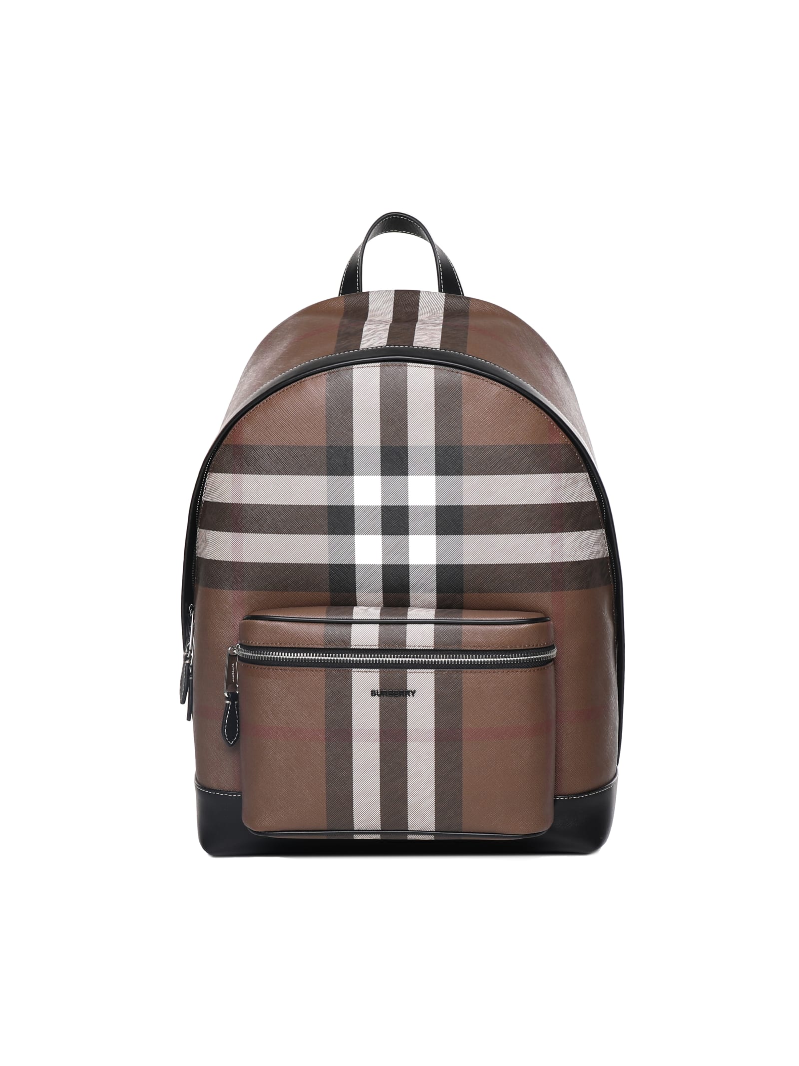 Shop Burberry Vintage Check Nylon Backpack In Brown