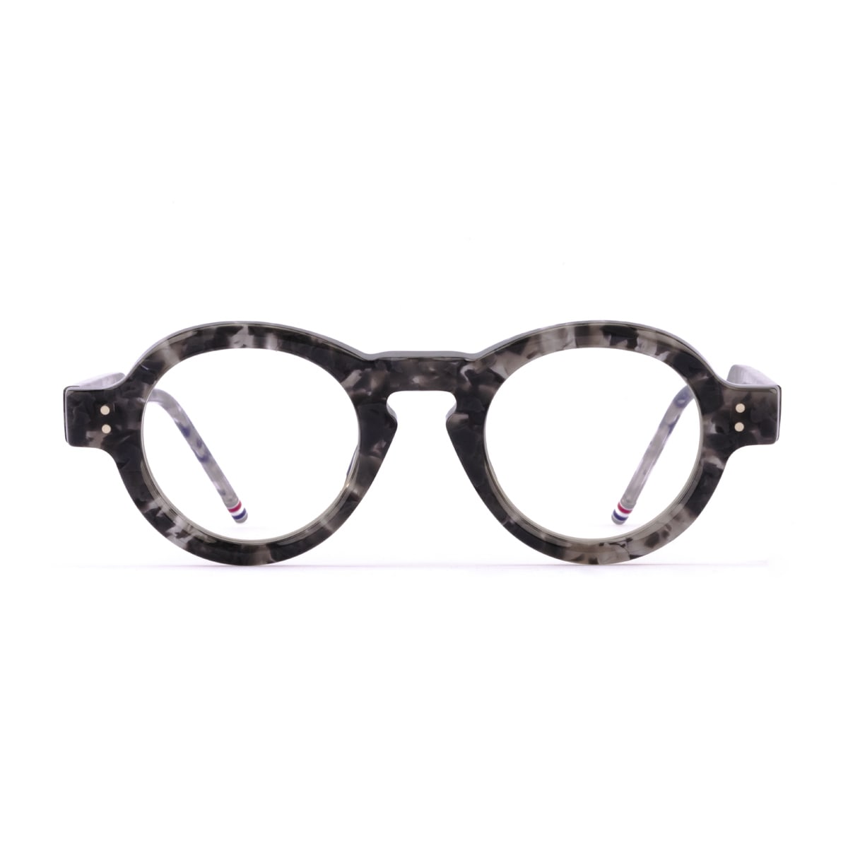 Thom Browne Ueo922a - G0002 025-46 Havana Grey Glasses In Burgundy