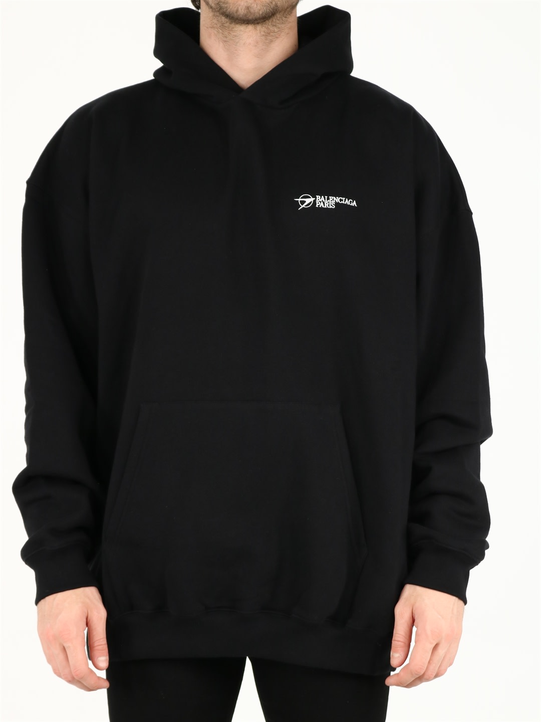 Balenciaga black cotton hoodie
