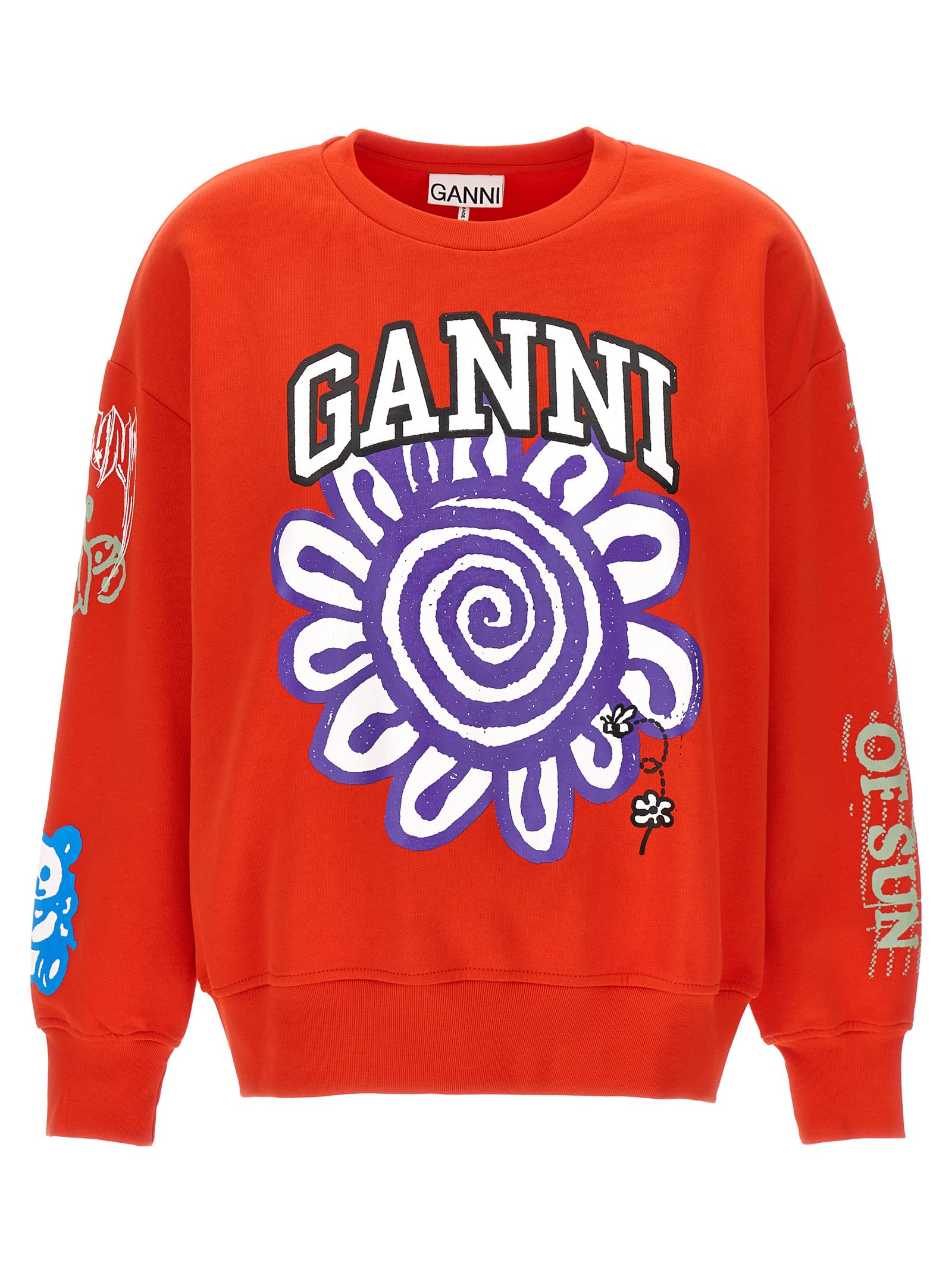 Shop Ganni Magic Power Sweatshirt In Red