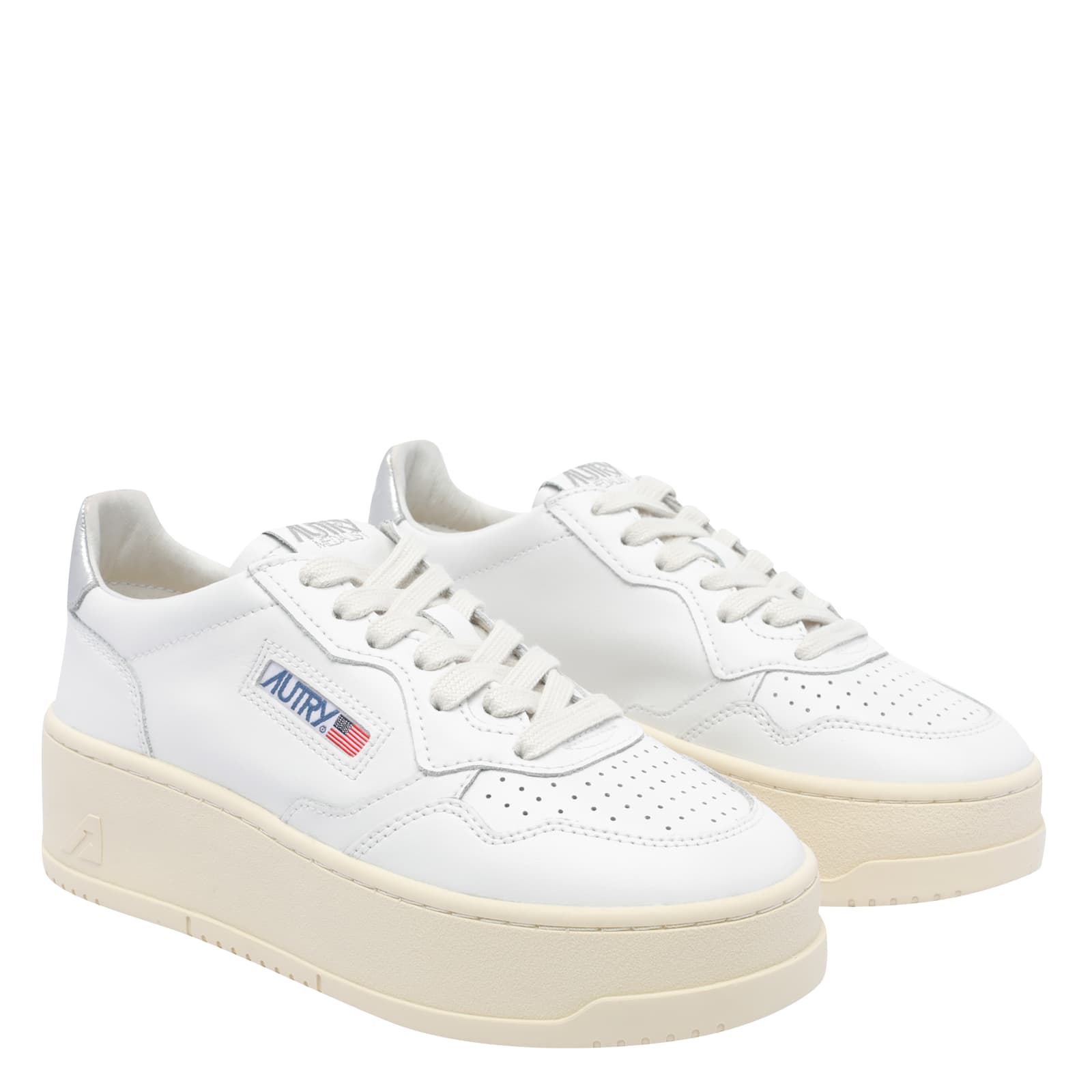 Autry Medialist Platform Sneakers In White